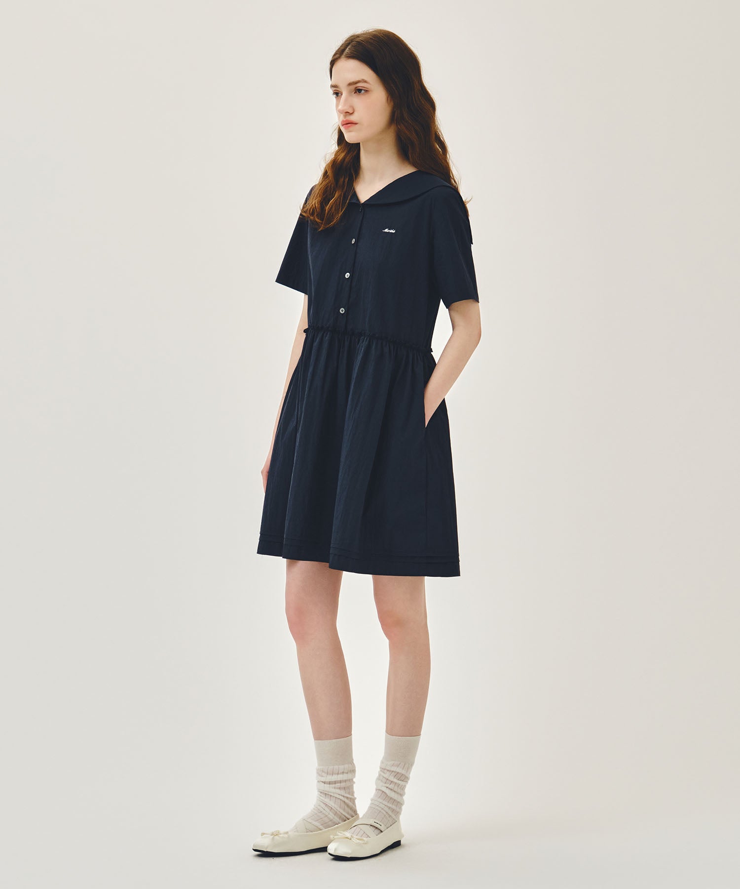 Marithe & Francois Girbaud - Marine Half Sleeve Onepiece (Navy) product image 2 | TRAB K-Fashion Australia