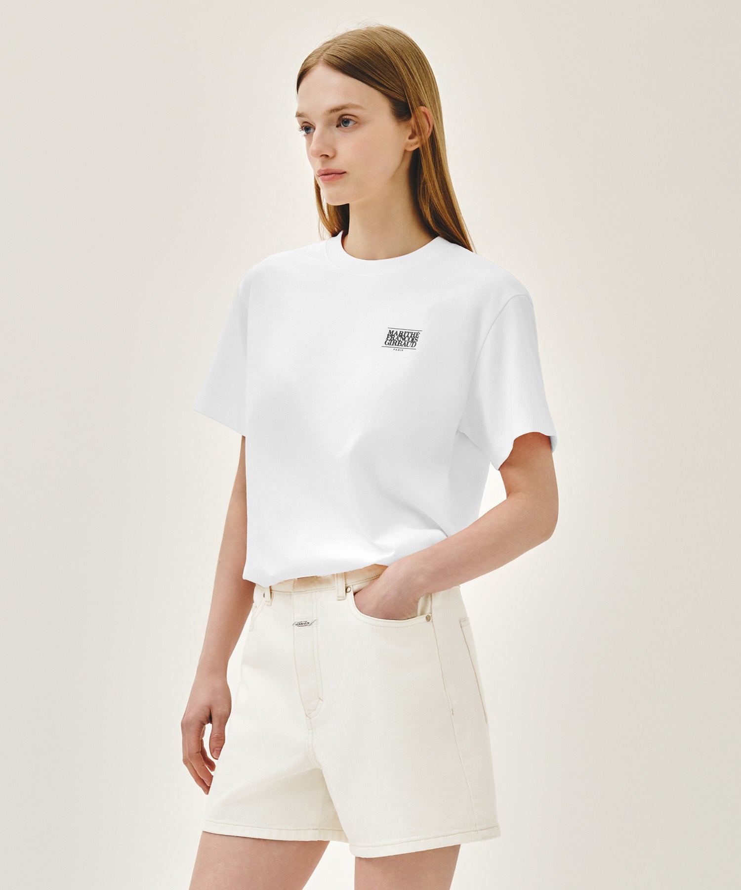 Marithe & Francois Girbaud - Aerocool Small Classic Logo Tee (White) product image 2 | TRAB K-Fashion Australia