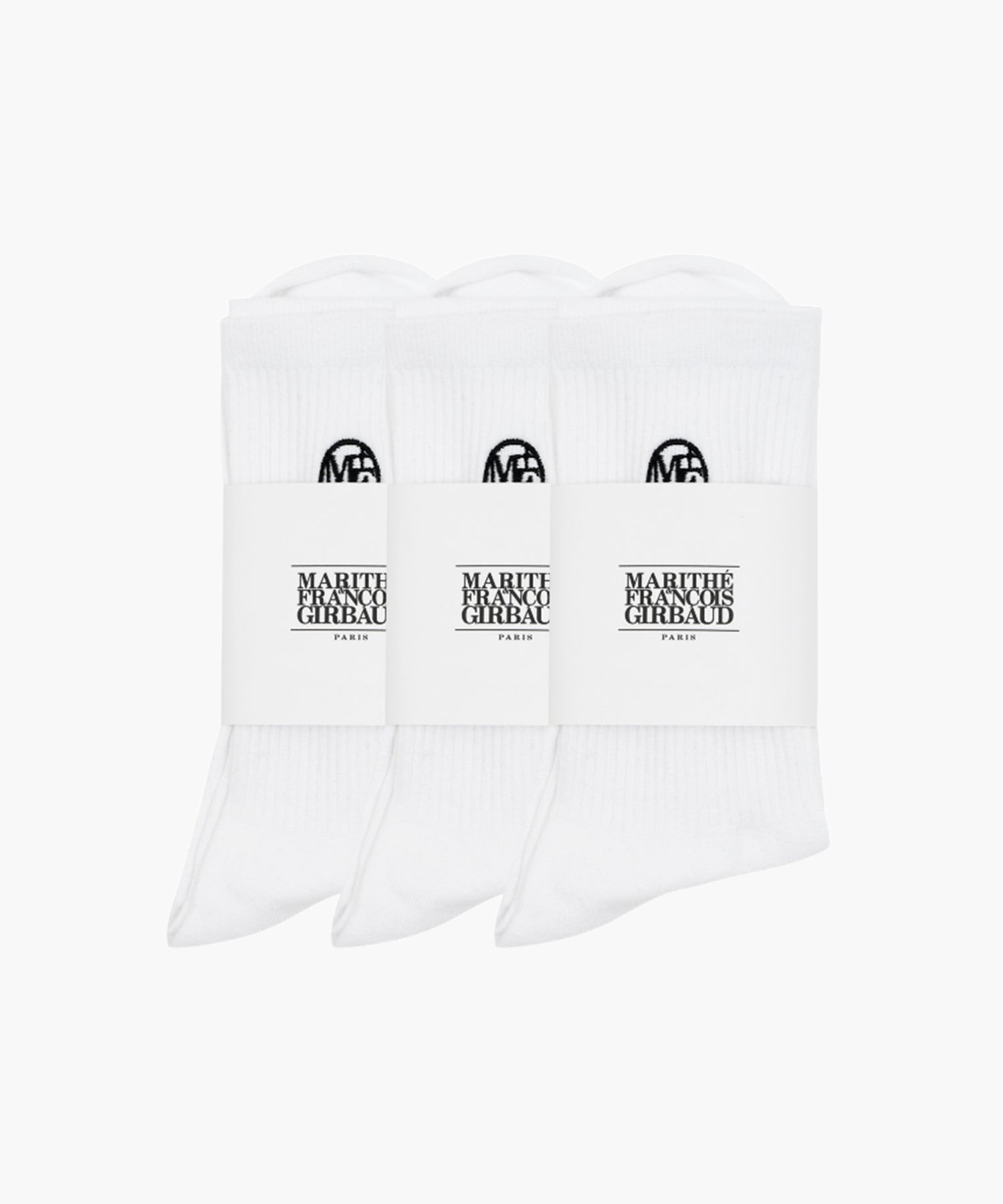 Marithe & Francois Girbaud - 3pack Embroidery Socks (White) product image 2 | TRAB K-Fashion Australia