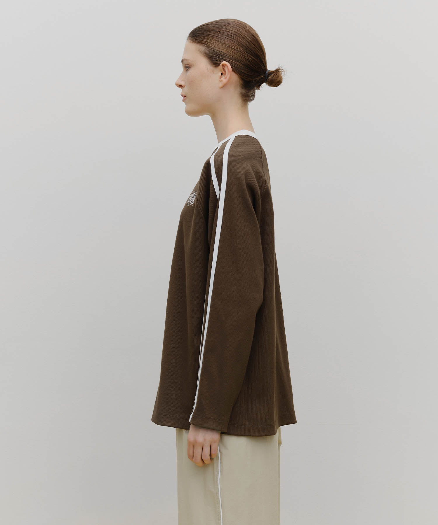 Marithe & Francois Girbaud - Marithe Sport W Oversized Long Sleeve (Brown) product image 2 | TRAB K-Fashion Australia