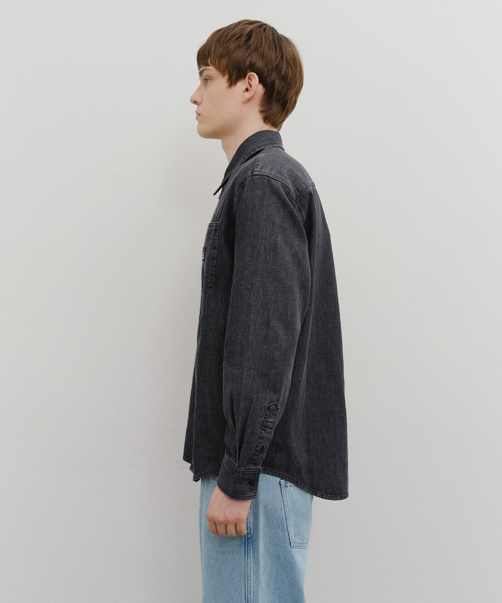 Marithe & Francois Girbaud - Logo Denim Shirt (Black) product image 2 | TRAB K-Fashion Australia