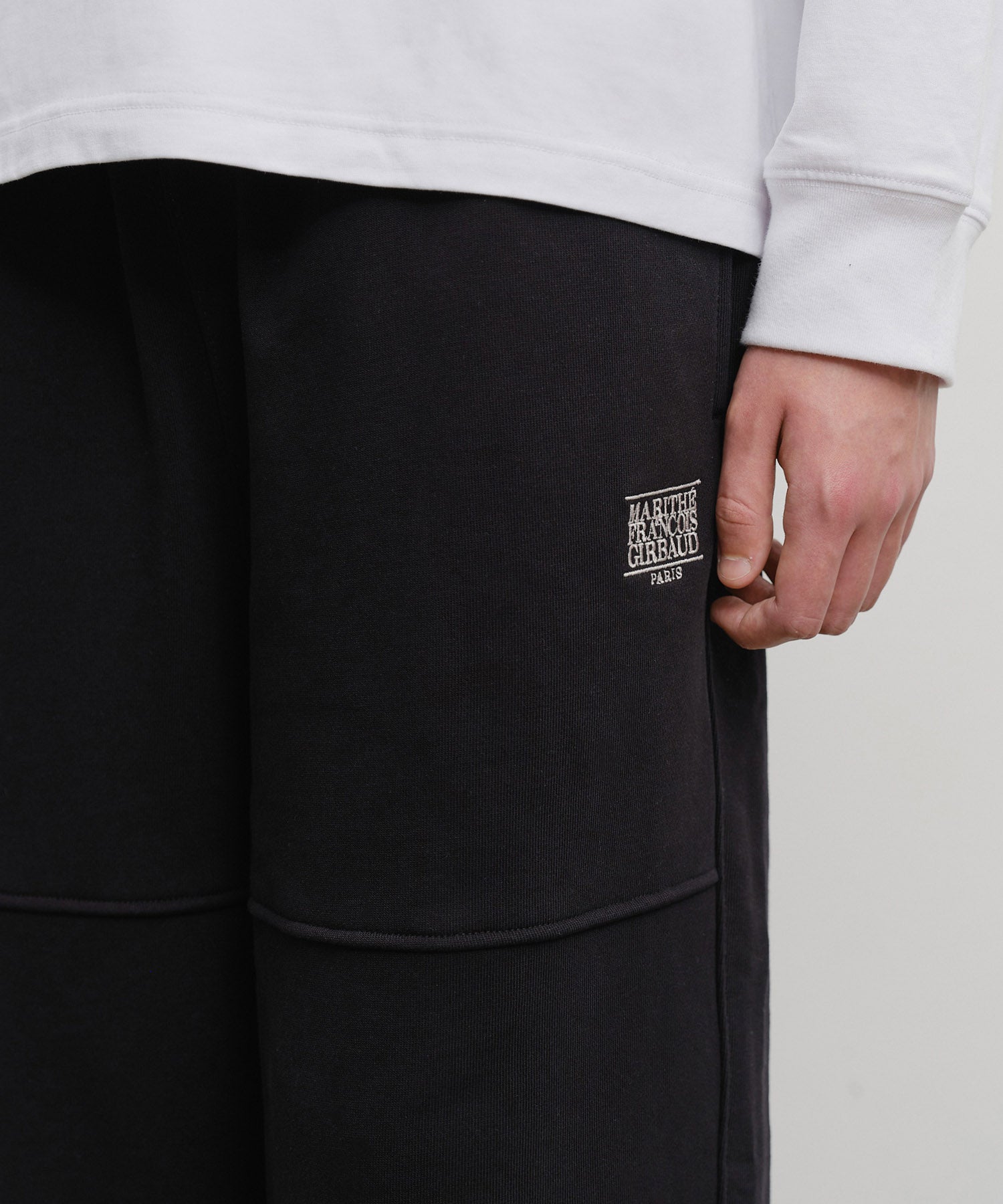Marithe & Francois Girbaud - Classic Logo Sweat Pants (Black) product image 2 | TRAB K-Fashion Australia