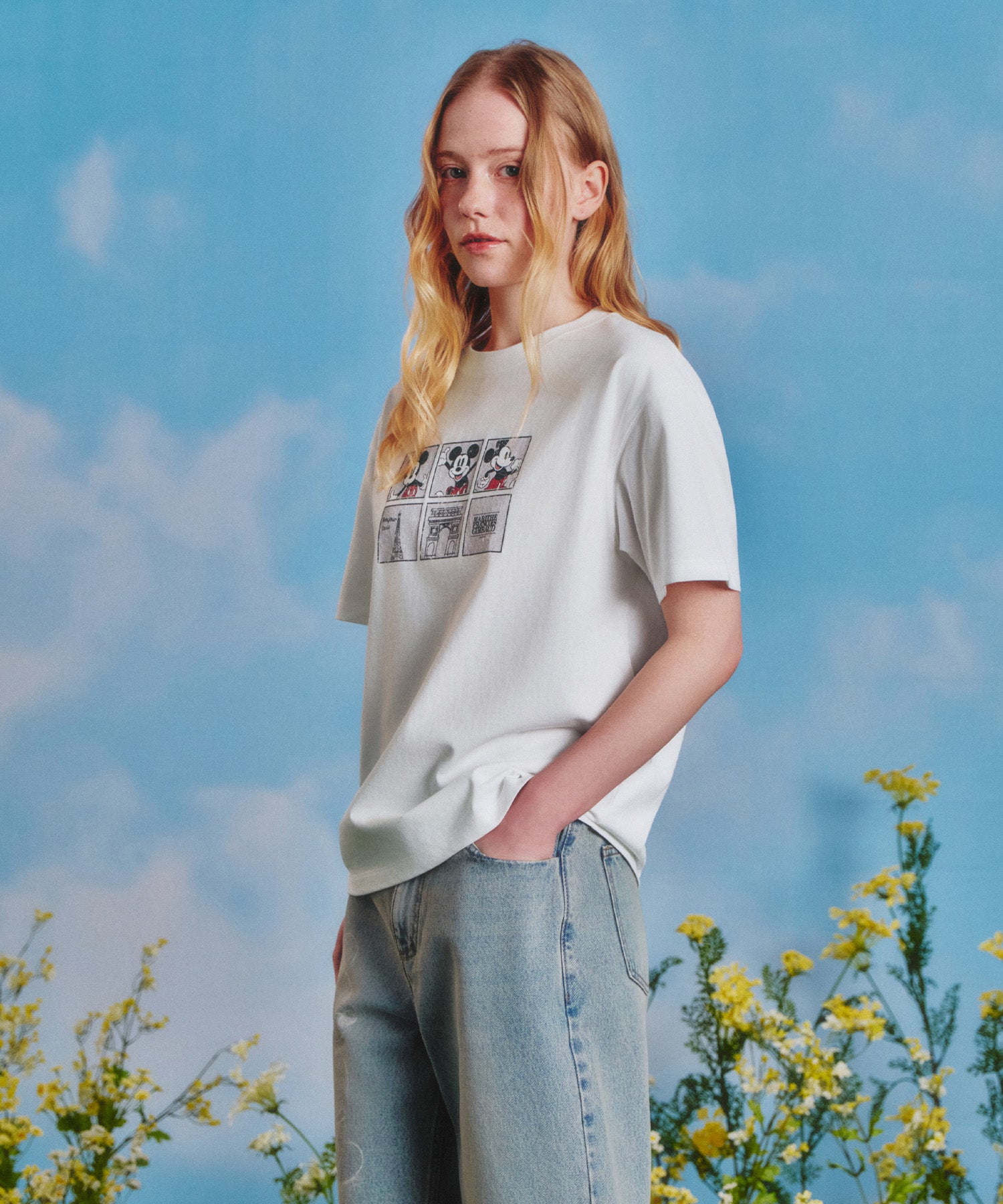 Marithe & Francois Girbaud - Mickey_filmstrip Tee (White) product image 2 | TRAB K-Fashion Australia