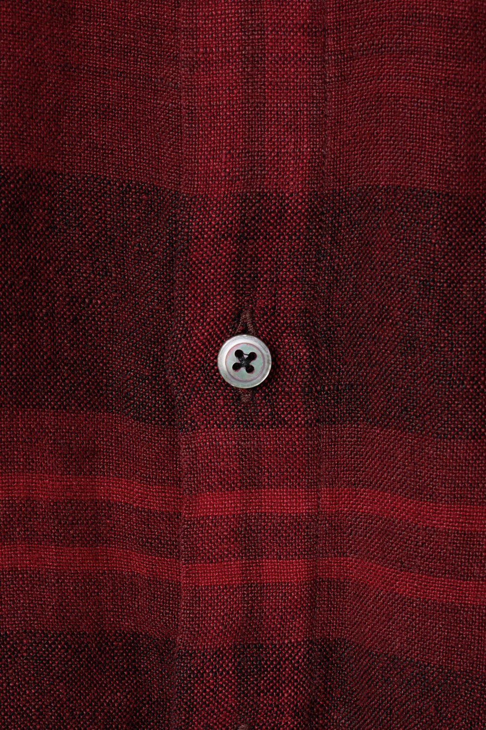 Hatchingroom - Classic Shirt Linen Big Check Dark (Red) product image 4 | TRAB K-Fashion Australia