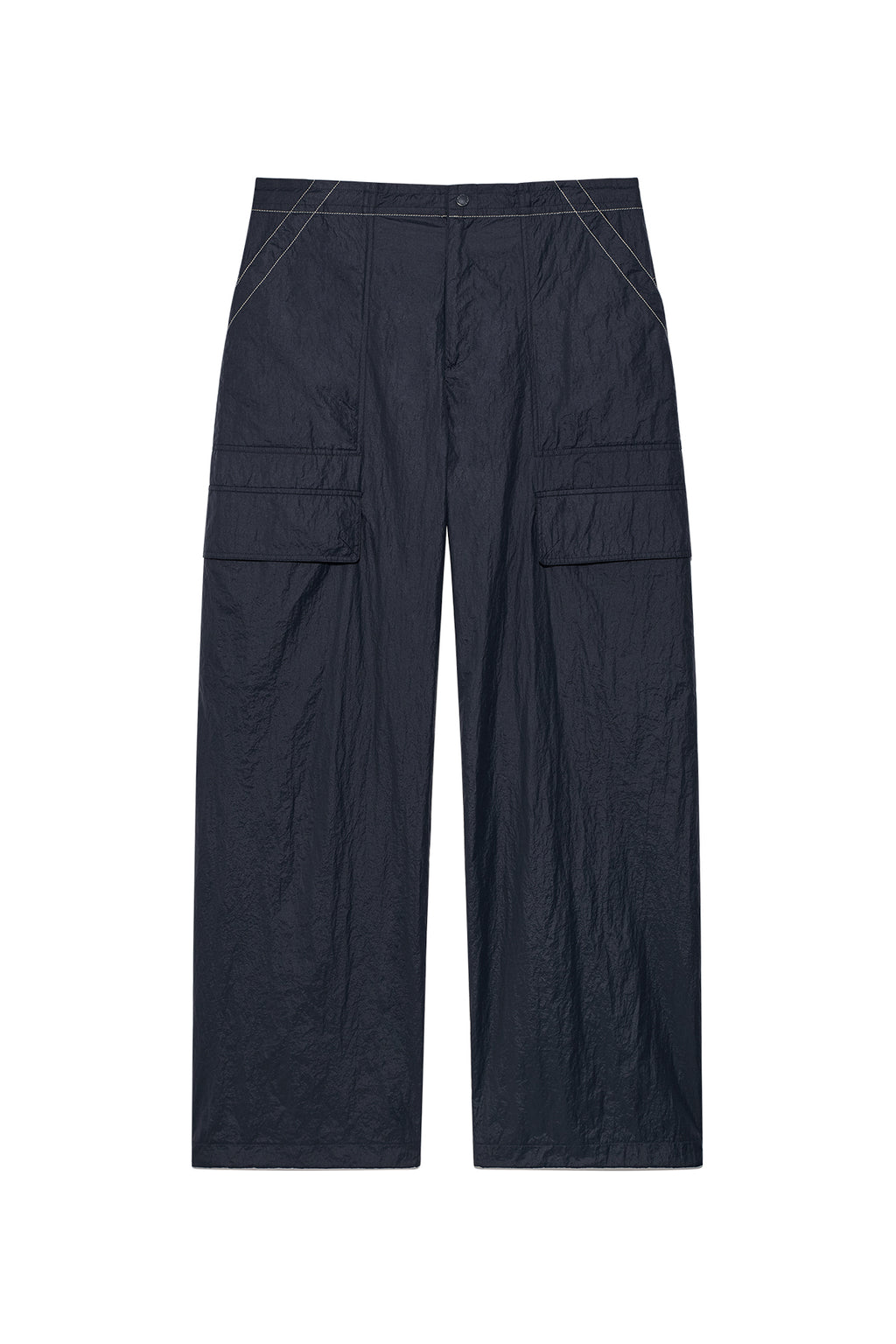 Matin Kim - Stitch Point Nylon Pants (Navy) product image 1 | TRAB K-Fashion Australia