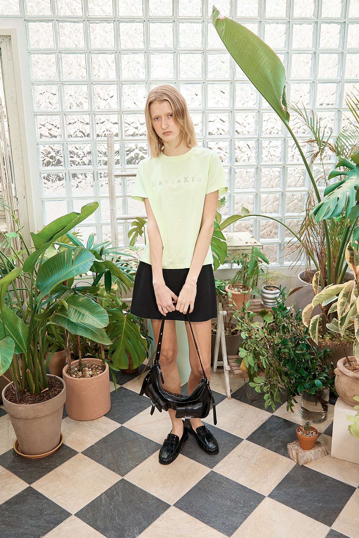 Matin Kim - Sticker Graphic Logo Top (Lime) product image 11 | TRAB K-Fashion Australia