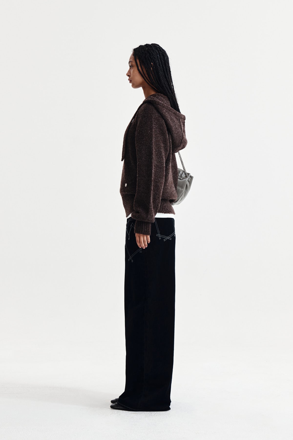 Matin Kim - Muffler Point Hoody Pullover (Brown) product image 6 | TRAB K-Fashion Australia