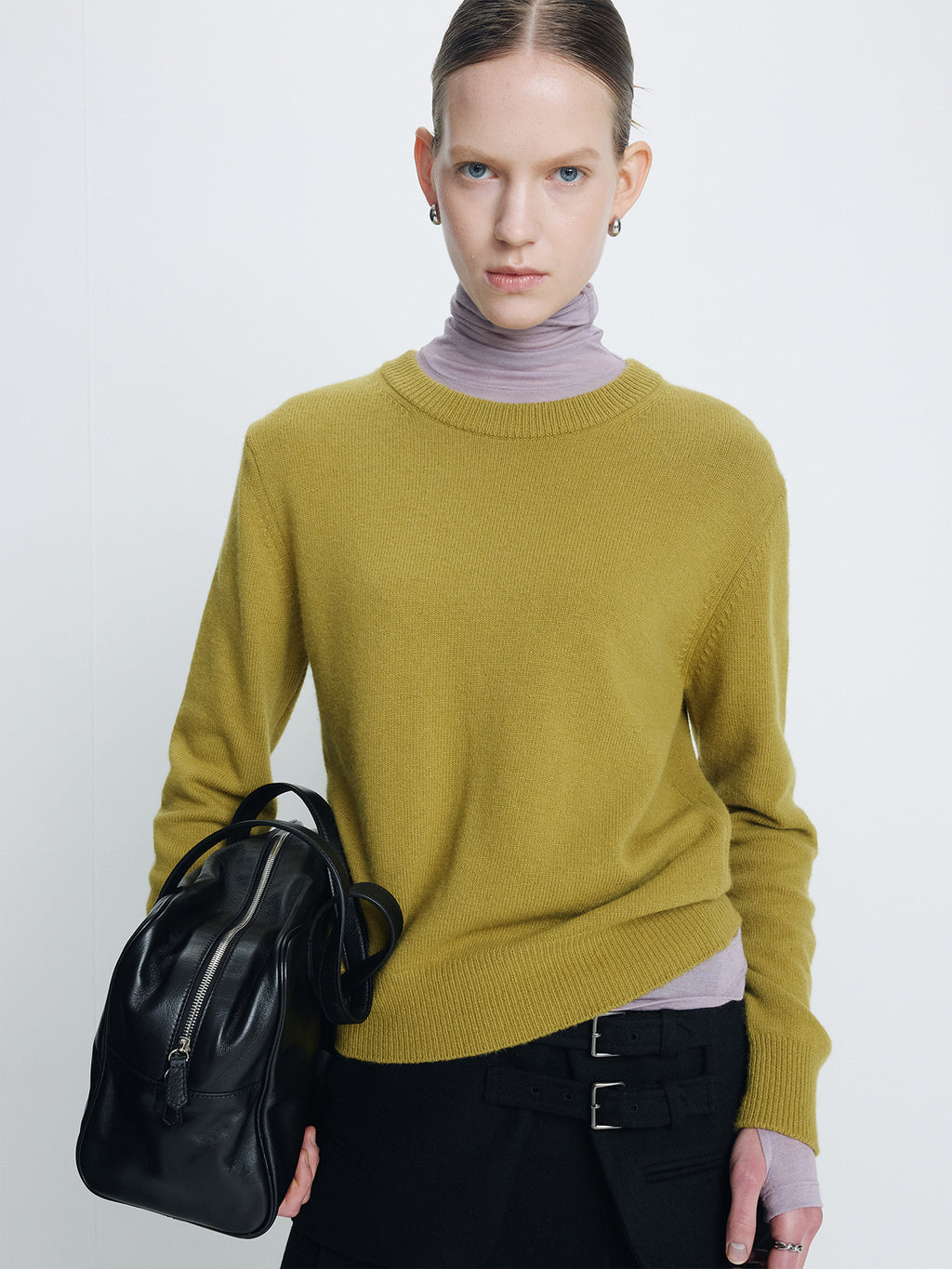 Tonywack - Wool Blend Crew-Neck Knit (Olive Green) product image 6 | TRAB K-Fashion Australia