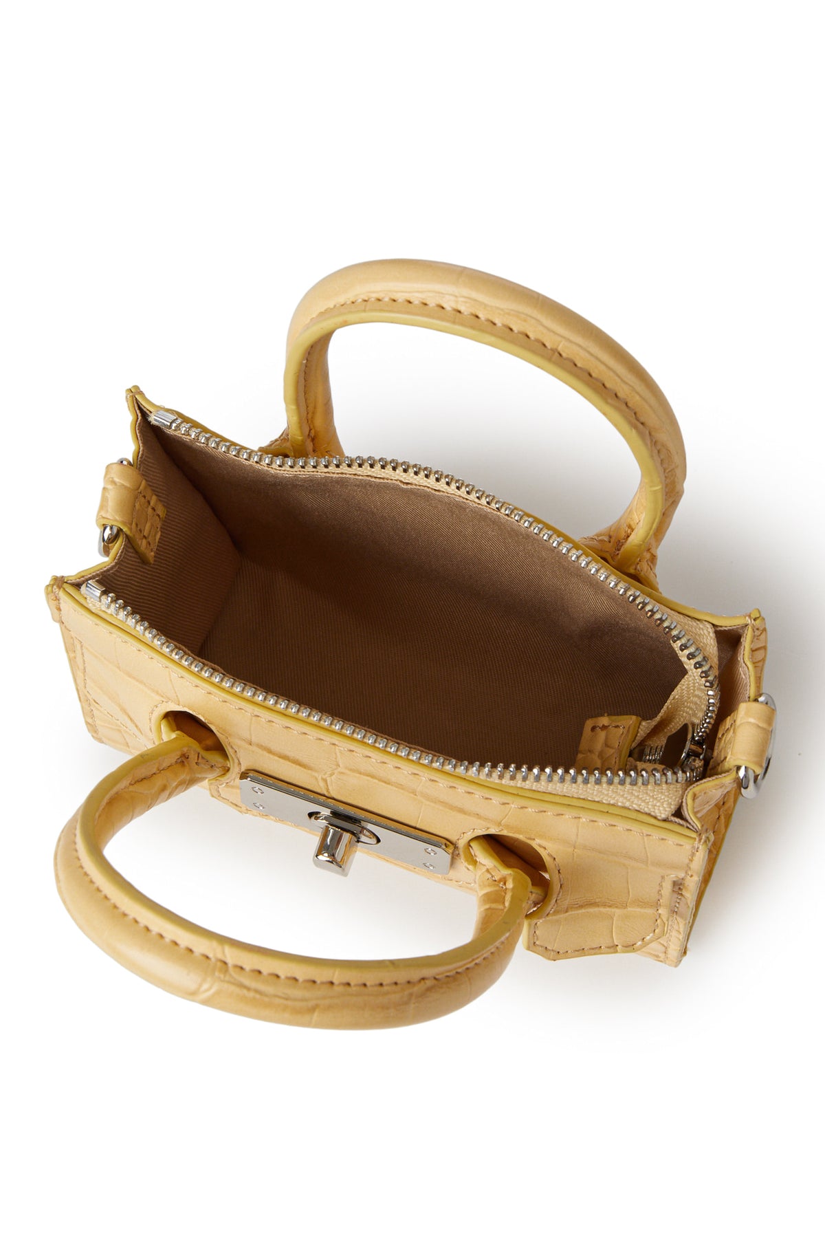 Deinet - Crocodile Pattern Chain Mini Bag In Butter product image 6 | TRAB K-Fashion Australia