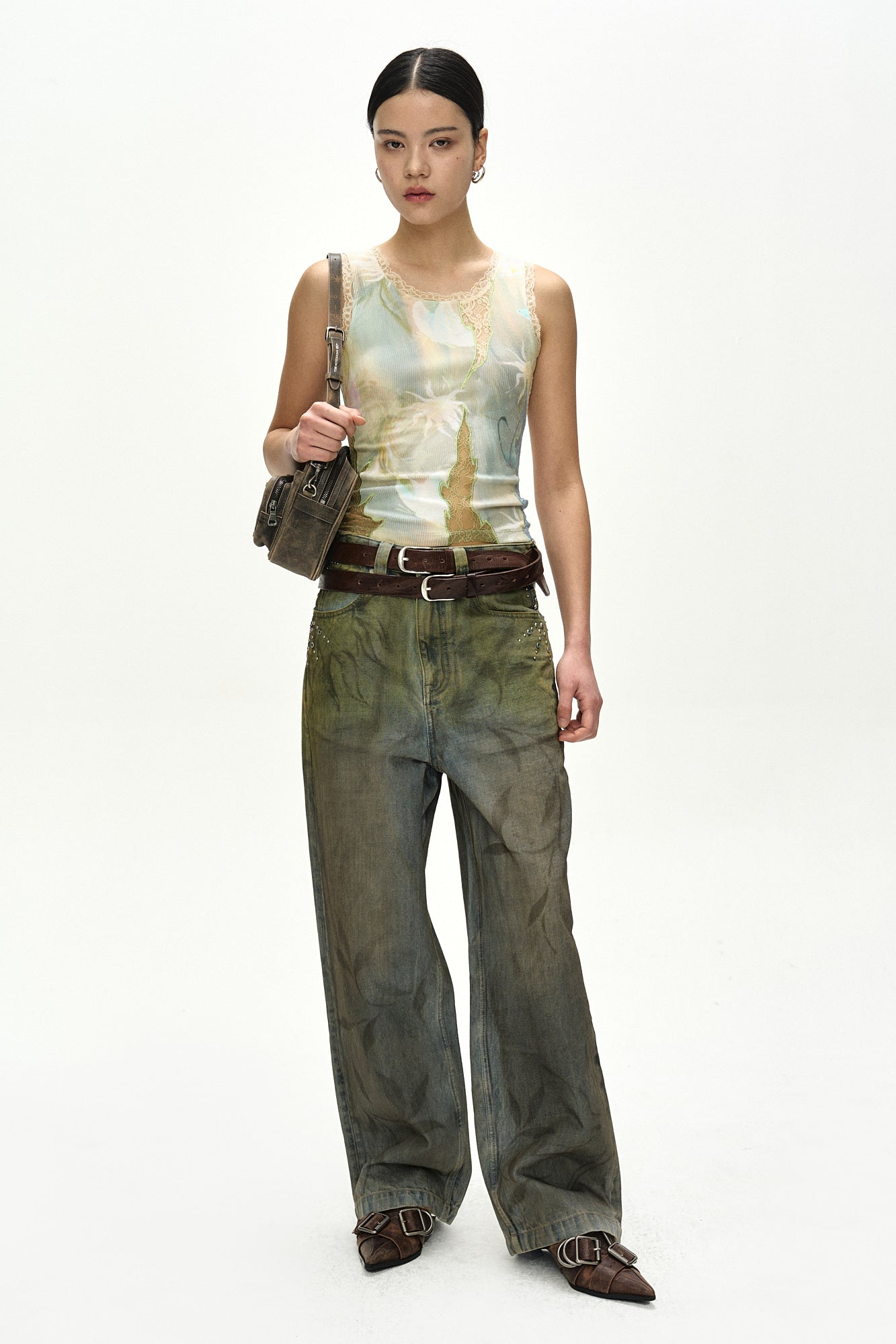 Andersson Bell - [Pre-Order – Ships August 7] Fish & Butterfly Lace Embroidered Tank Top (Multi) product image 8 | TRAB K-Fashion Australia