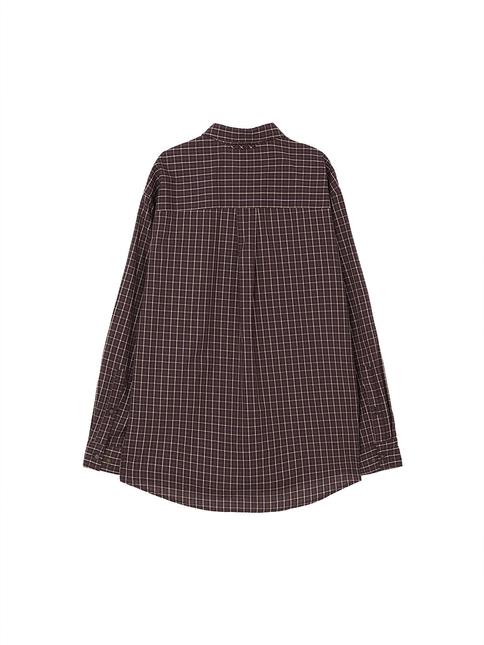 Kijun - Ivy Classic Check Shirt (Burgundy) product image 7 | TRAB K-Fashion Australia
