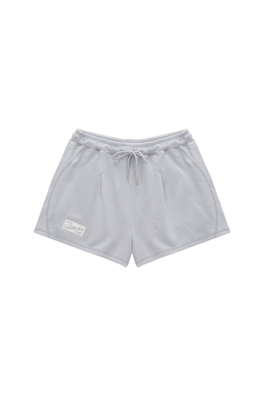 Matin Kim - Stitch Label Sweatshorts (Smoke Blue) product image 6 | TRAB K-Fashion Australia