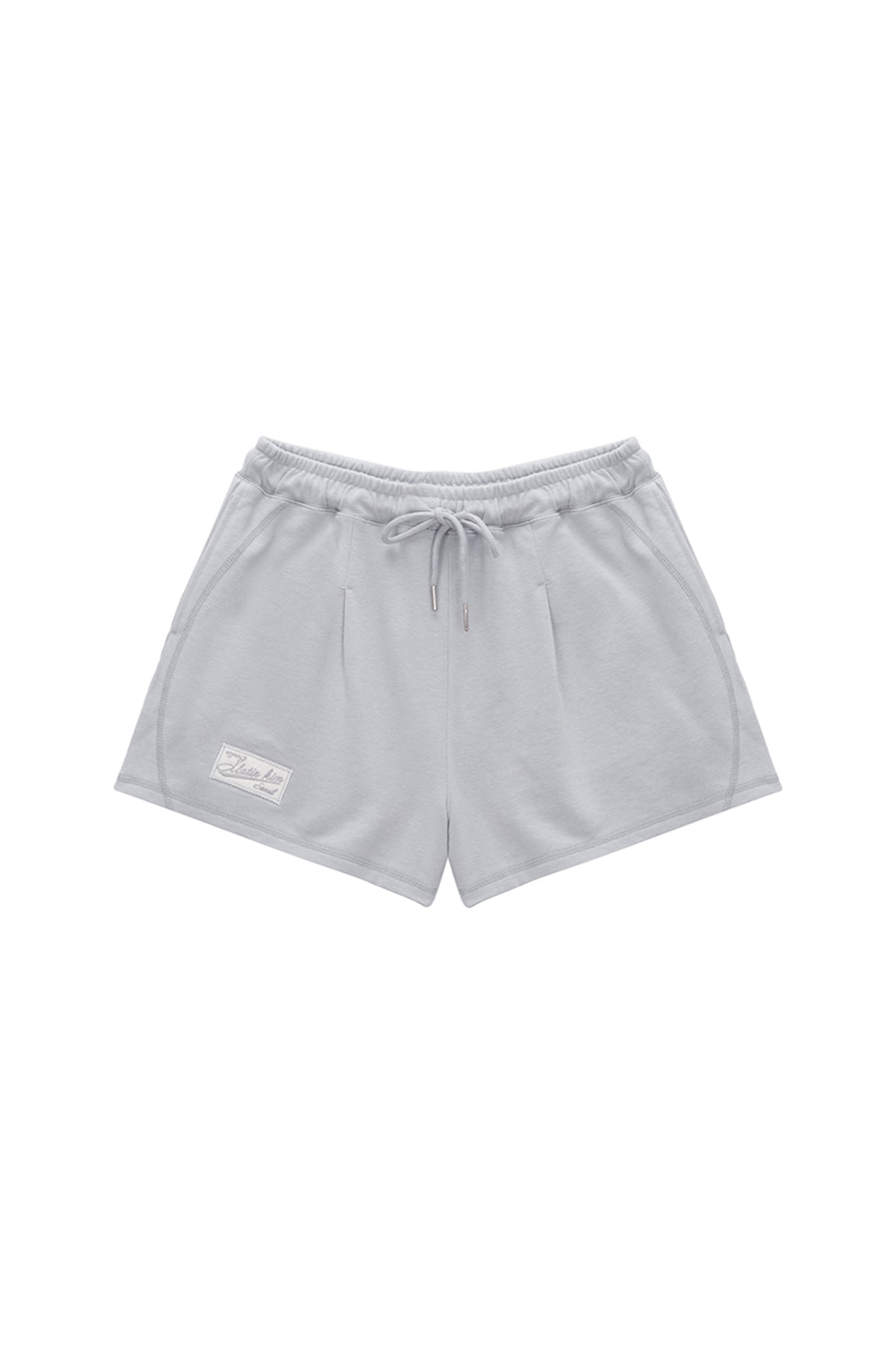 Matin Kim - Stitch Label Sweatshorts (Smoke Blue) product image 6 | TRAB K-Fashion Australia