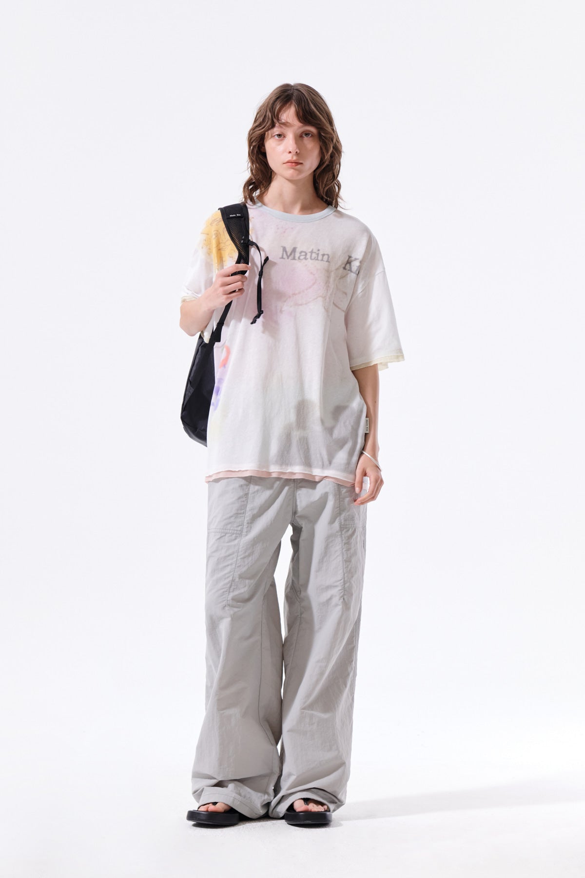 Matin Kim - Sketch Graffiti Over Fit Top (White) product image 9 | TRAB K-Fashion Australia