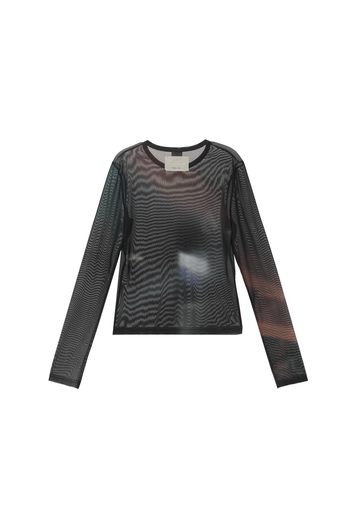 Matin Kim - [Pre-Order – Ships August 25] Flash Printed Mesh Top (Navy) product image 2 | TRAB K-Fashion Australia