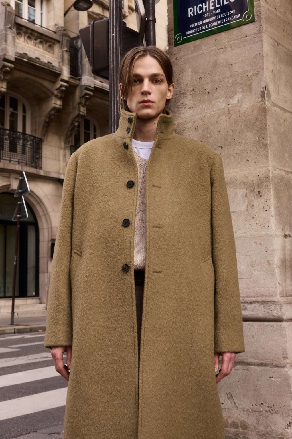 STU - High Neck Alpaca Mac Coat In (Camel) product image 14 | TRAB K-Fashion Australia