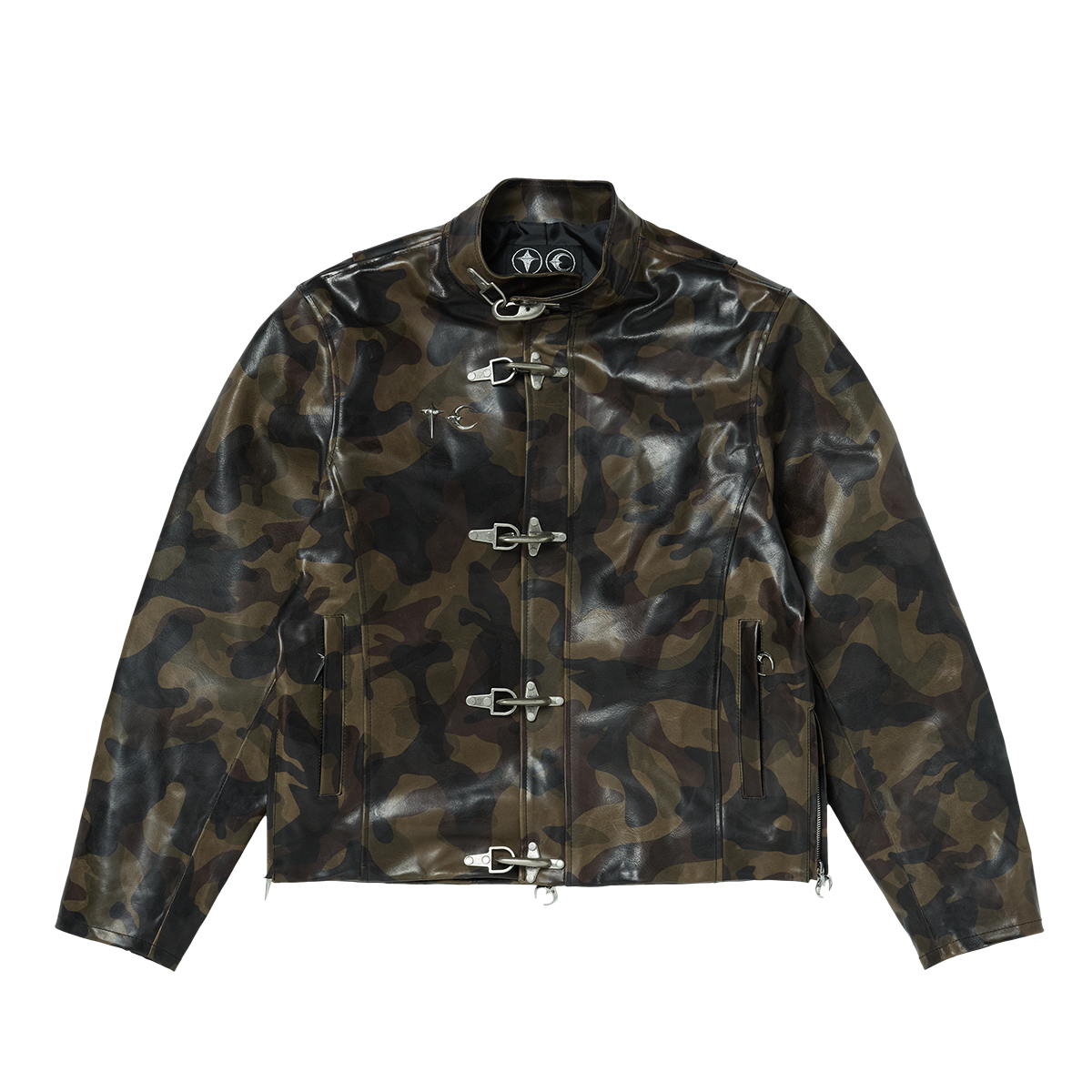 Thug Club - Leather Jacket (Dark Camo) product image 1 | TRAB K-Fashion Australia