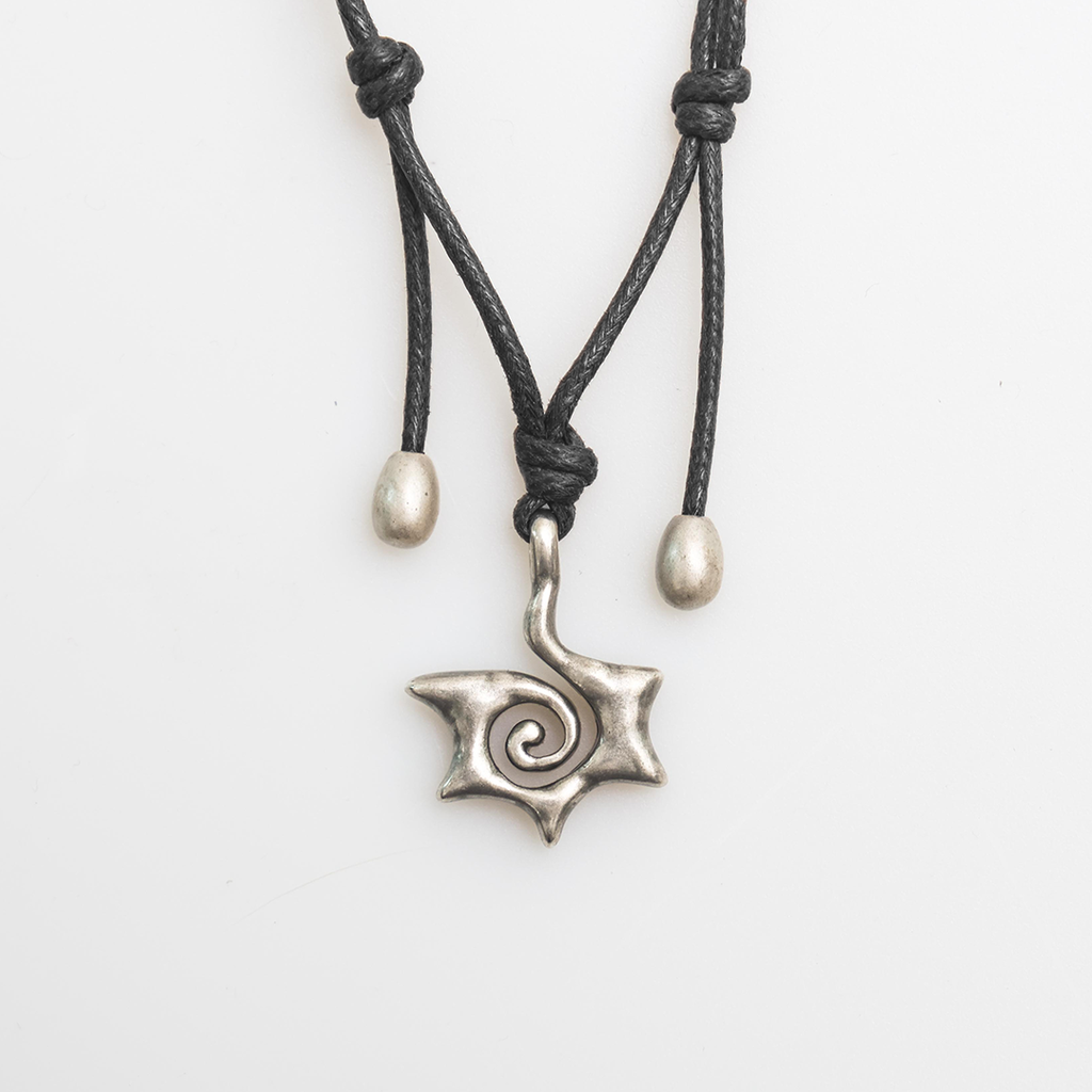 Towtow Archive - [Pre-Order – Ships June 19] Swirl Star Charm Necklace Black (Silver) product image 1 | TRAB K-Fashion Australia