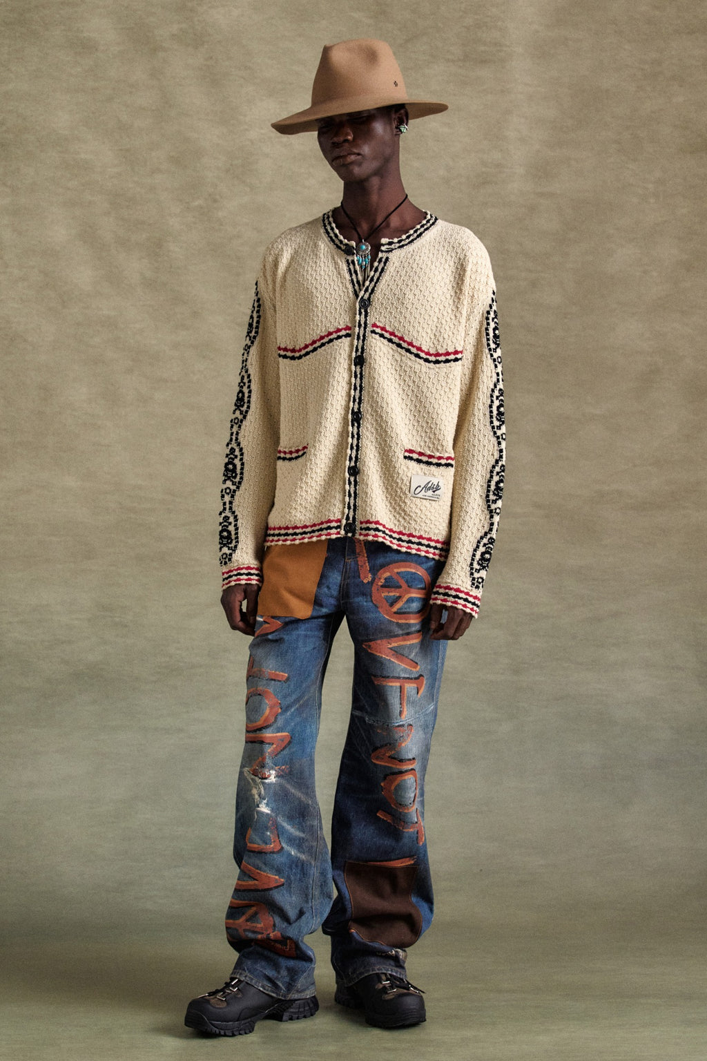 Andersson Bell - Fantasia Round-Neck Cardigan (Ecru) product image 1 | TRAB K-Fashion Australia