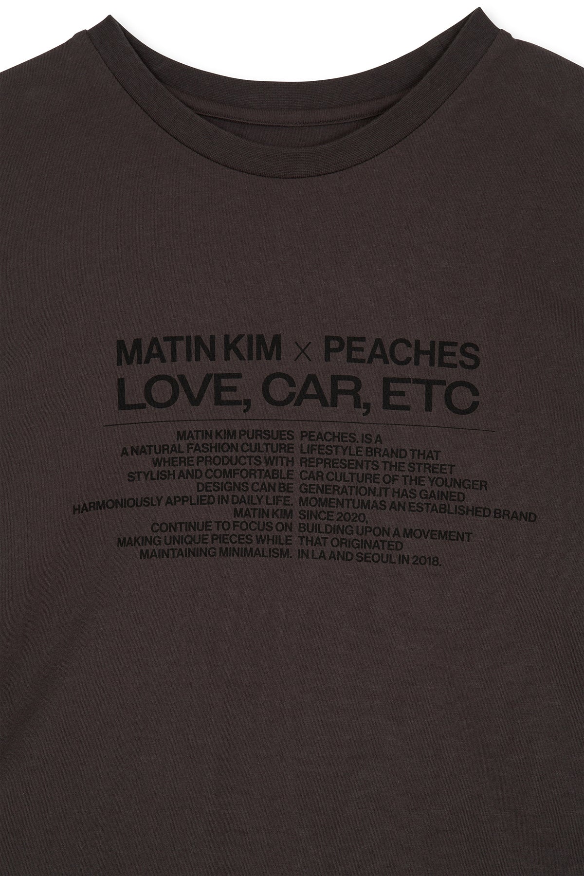 Matin Kim - Peaches Love Car Etc Graphic Top (Charcoal) product image 6 | TRAB K-Fashion Australia