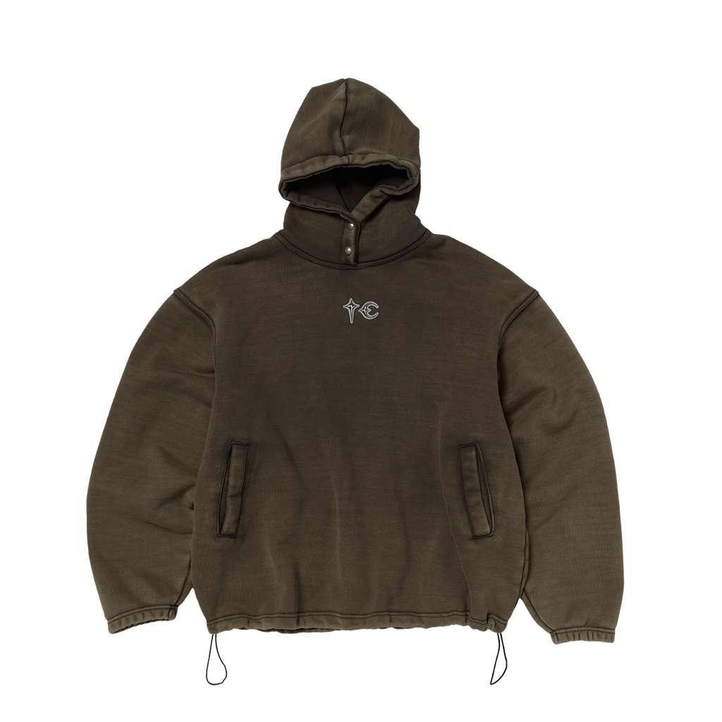 Thug Club - Devil Peace Patch Hoodie (Brown) product image 1 | TRAB K-Fashion Australia