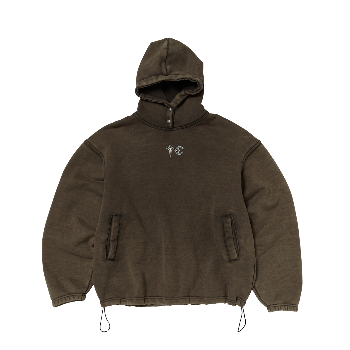 Thug Club - Devil Peace Patch Hoodie (Brown) product image 1 | TRAB K-Fashion Australia