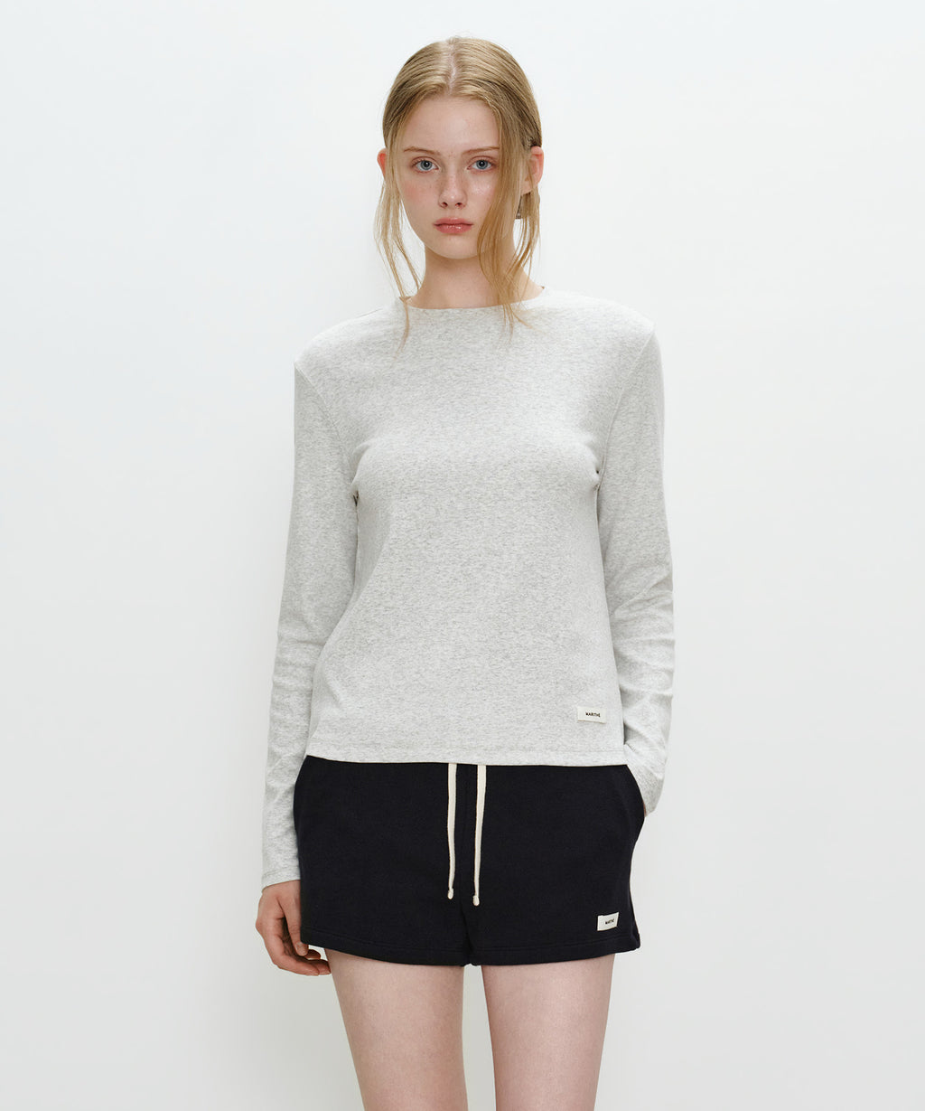Marithe & Francois Girbaud - Basic Long Sleeve (Light Heather Gray) product image 1 | TRAB K-Fashion Australia