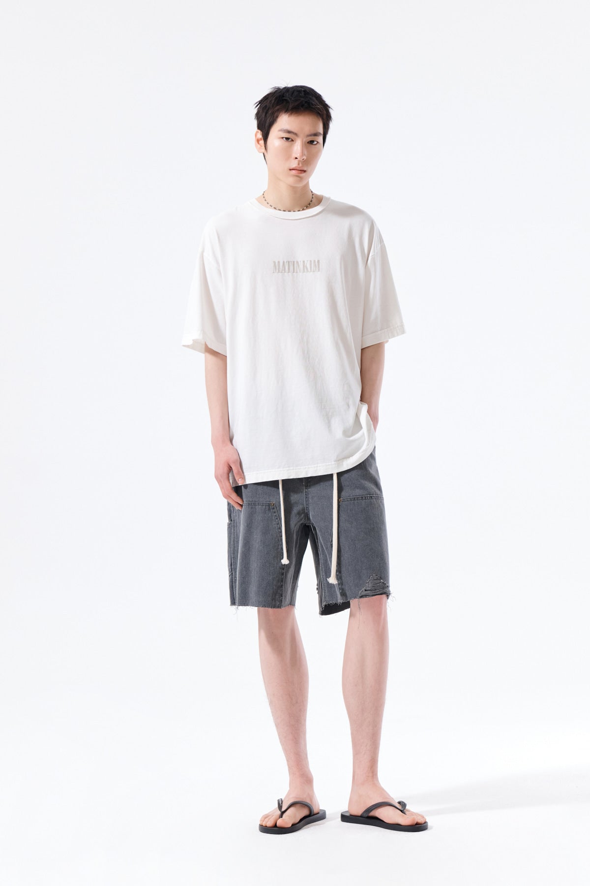 Matin Kim - Vintage Lettering Graffiti Top (White) product image 15 | TRAB K-Fashion Australia
