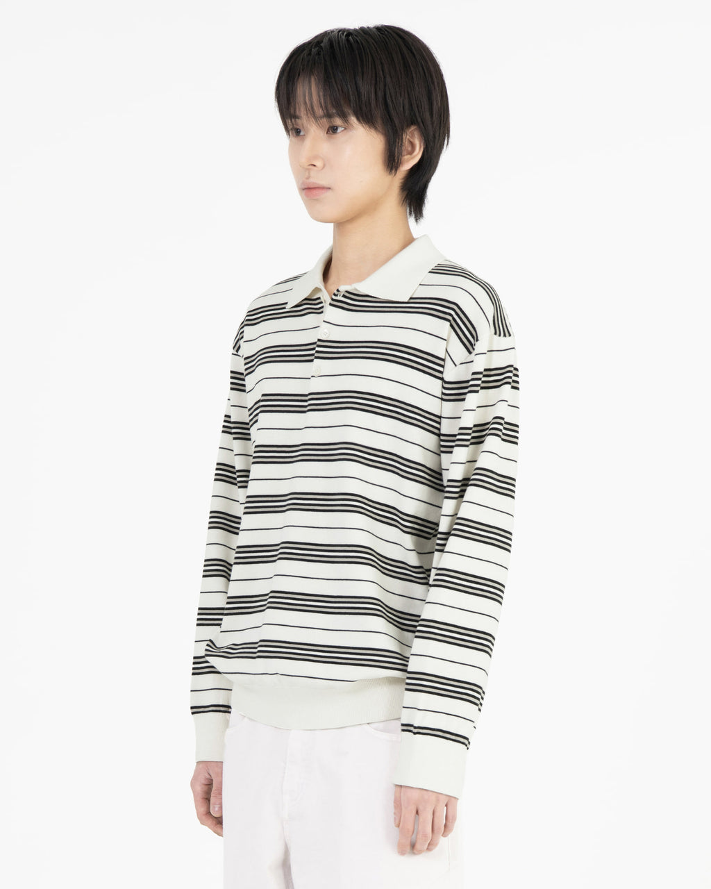 Brownyard - Stripe Knit Pique (Ivory) product image 4 | TRAB K-Fashion Australia