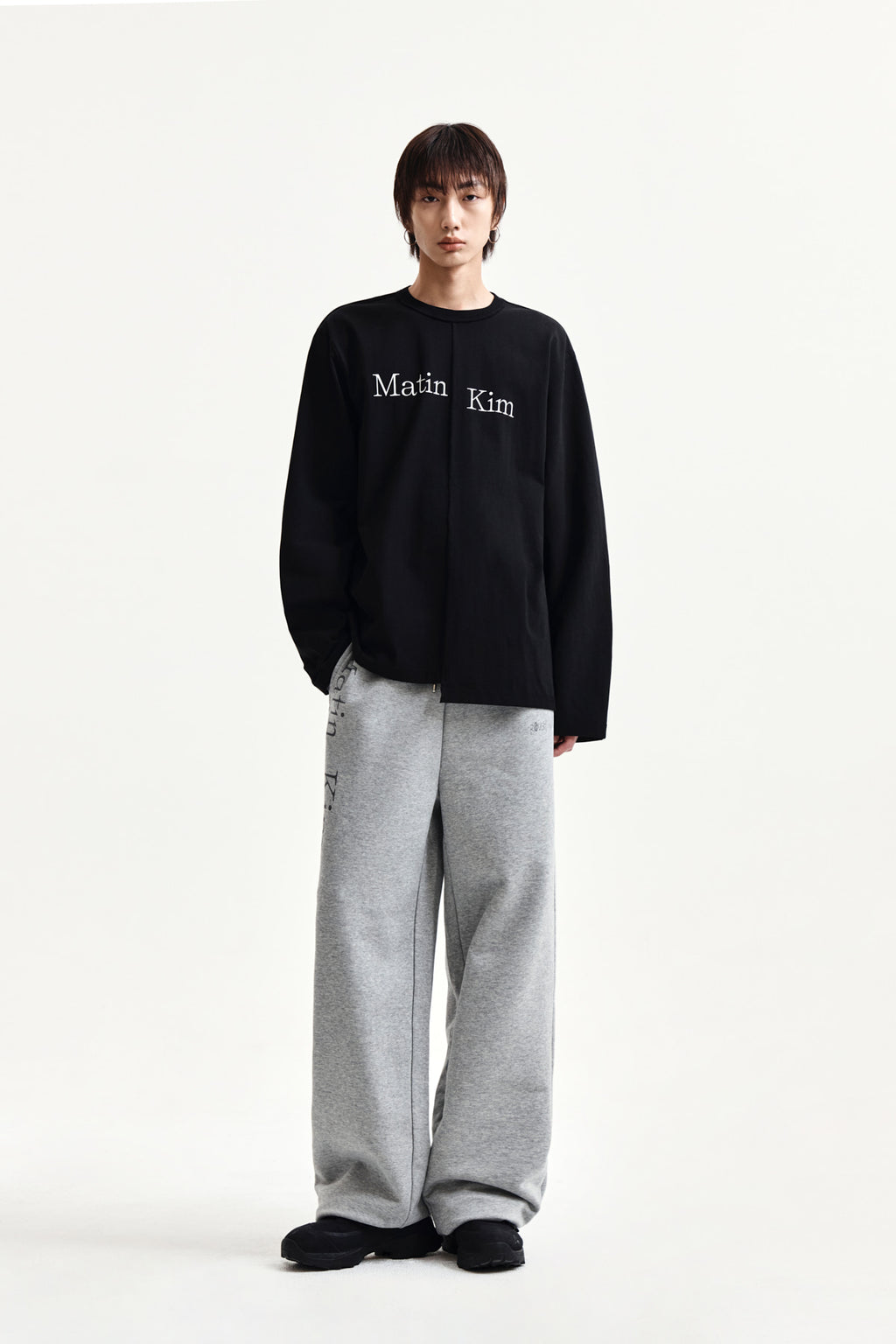 Matin Kim - Asymmetric Logo Top (Black) product image 13 | TRAB K-Fashion Australia