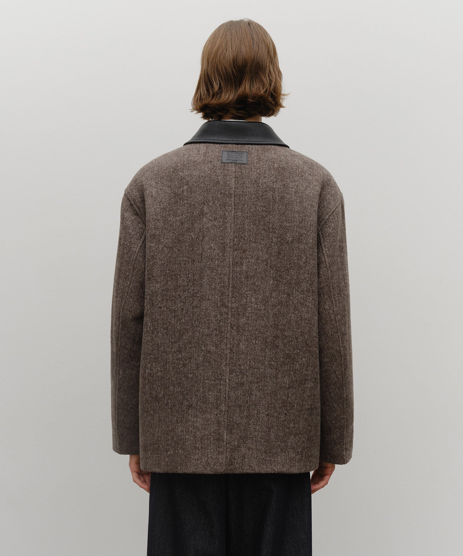 Marithe & Francois Girbaud - Collar Point Half Coat (Brown) product image 7 | TRAB K-Fashion Australia