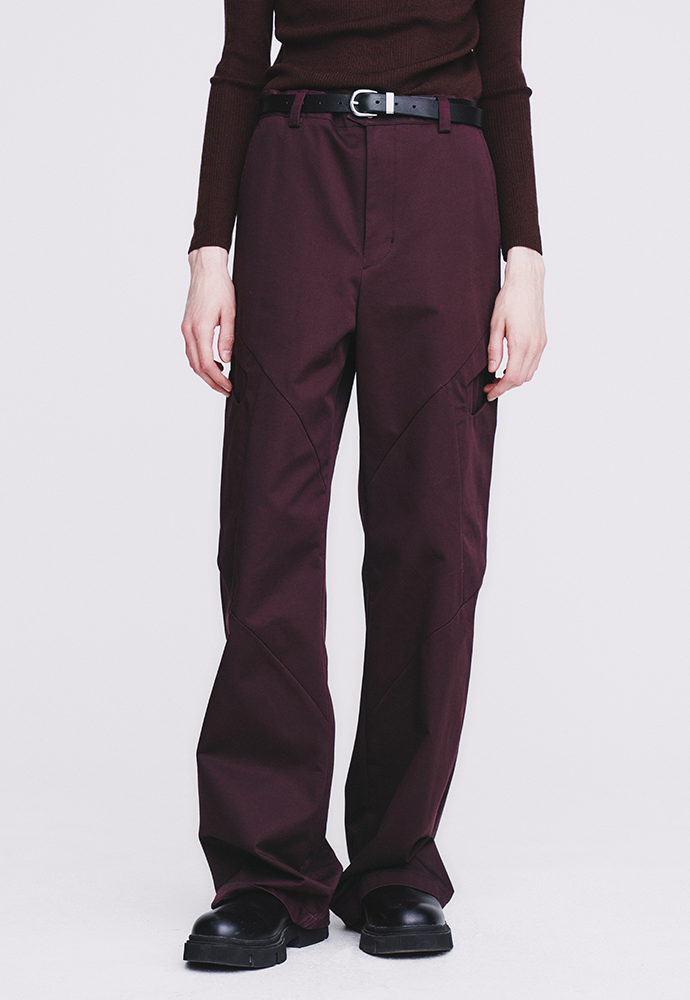 Tonywack - High Density Curved Multi-Pocket Pants (Dark Burgundy) product image 4 | TRAB K-Fashion Australia