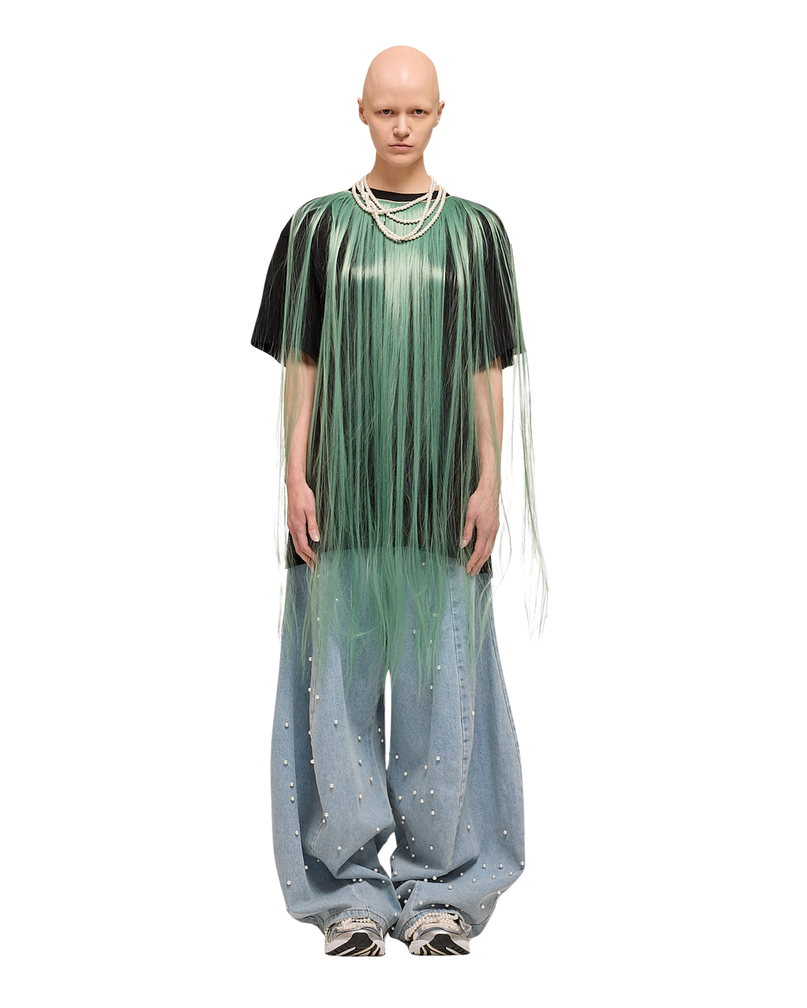 Kimhe Kim - Pearl Embellished Balloon Jeans (Sky Blue) product image 8 | TRAB K-Fashion Australia