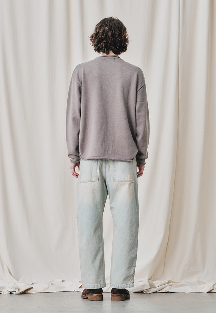 Art if acts - Belted Wide Denim Pants (Bleached Indigo) product image 5 | TRAB K-Fashion Australia