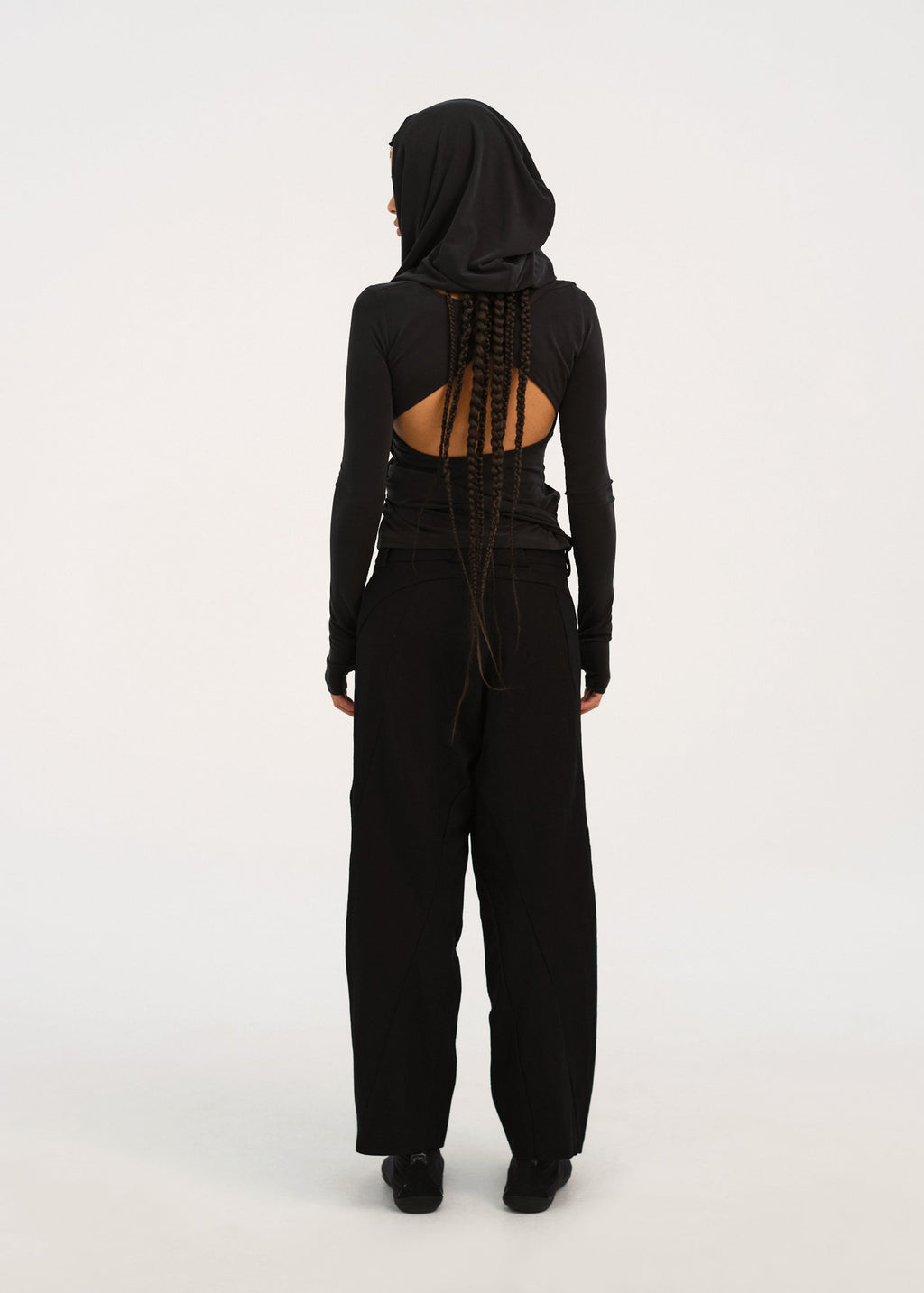 Hyein Seo - Bent Trouser w/ Silver Button (Black) product image 4 | TRAB K-Fashion Australia