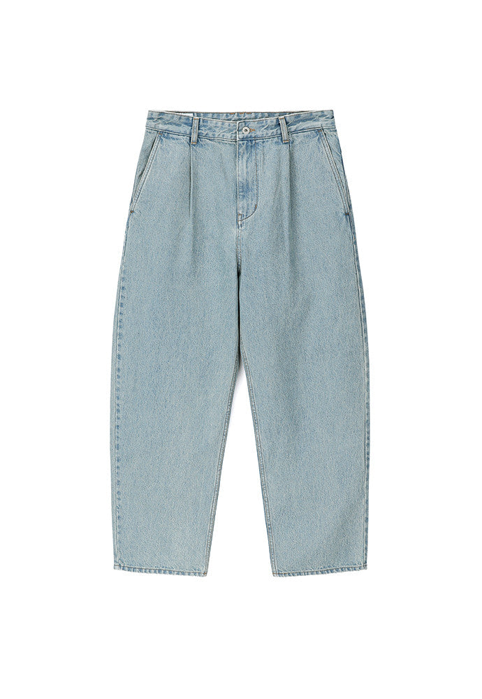 Art if acts - One Tuck Curve Denim Pants (Light Blue) product image 7 | TRAB K-Fashion Australia