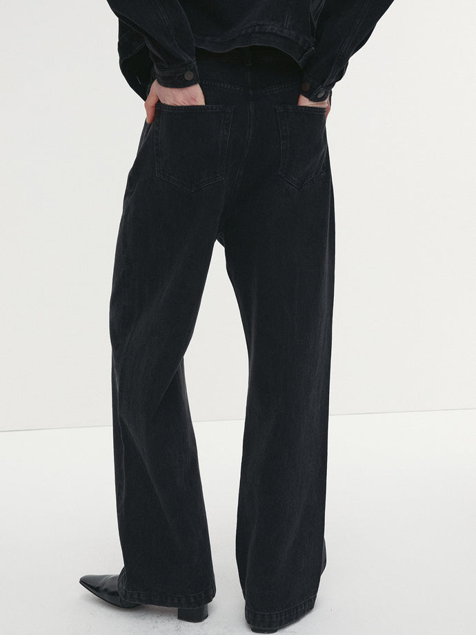 Tonywack - Wide-Leg Denim Jeans (Washed Black) product image 5 | TRAB K-Fashion Australia