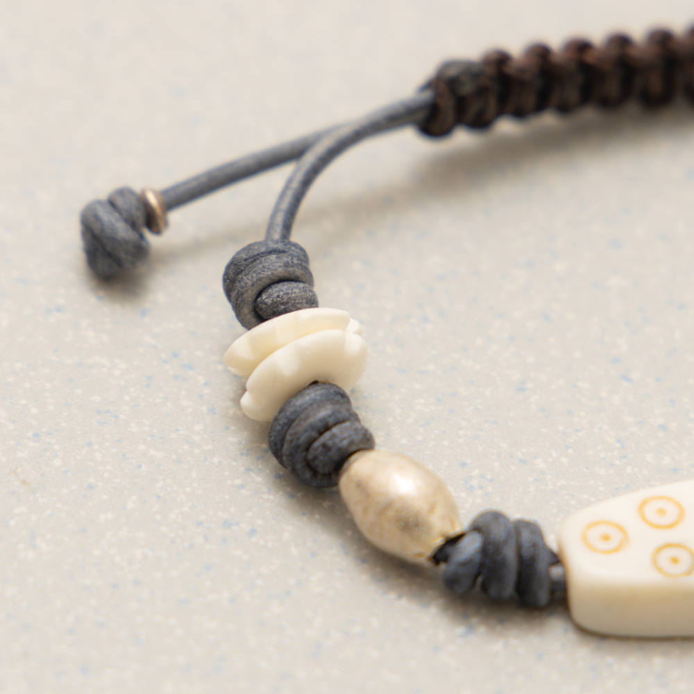 Towtow Archive - Etched Bracelet (Peace) (Blue) product image 3 | TRAB K-Fashion Australia
