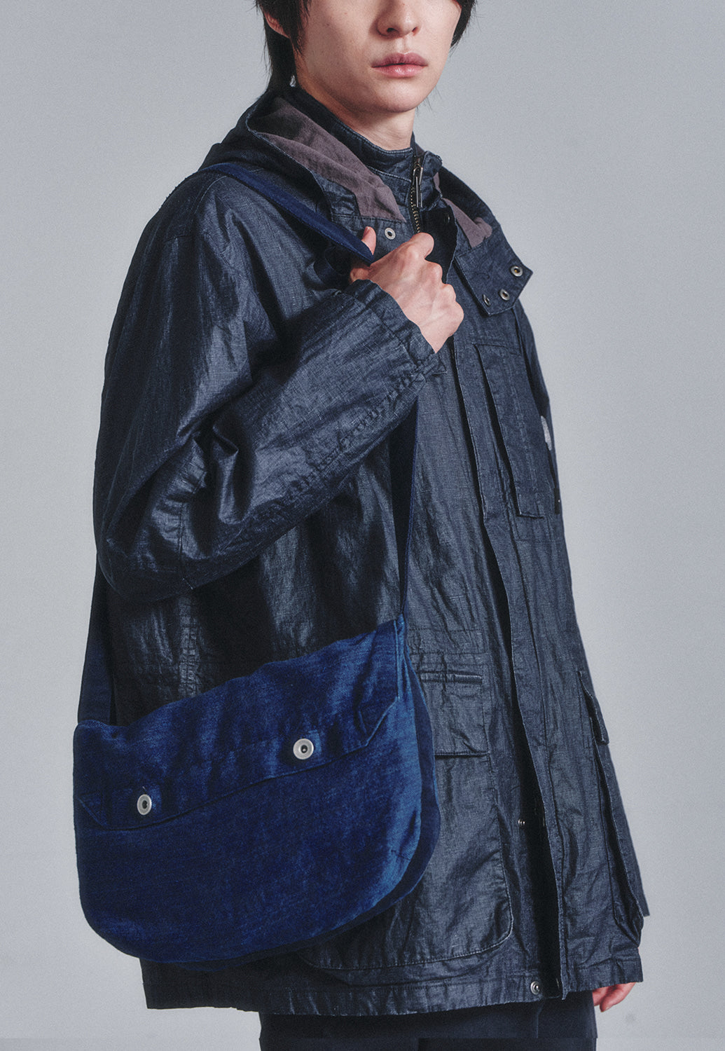 Art if acts - Linen Rain Parka (Navy) product image 6 | TRAB K-Fashion Australia