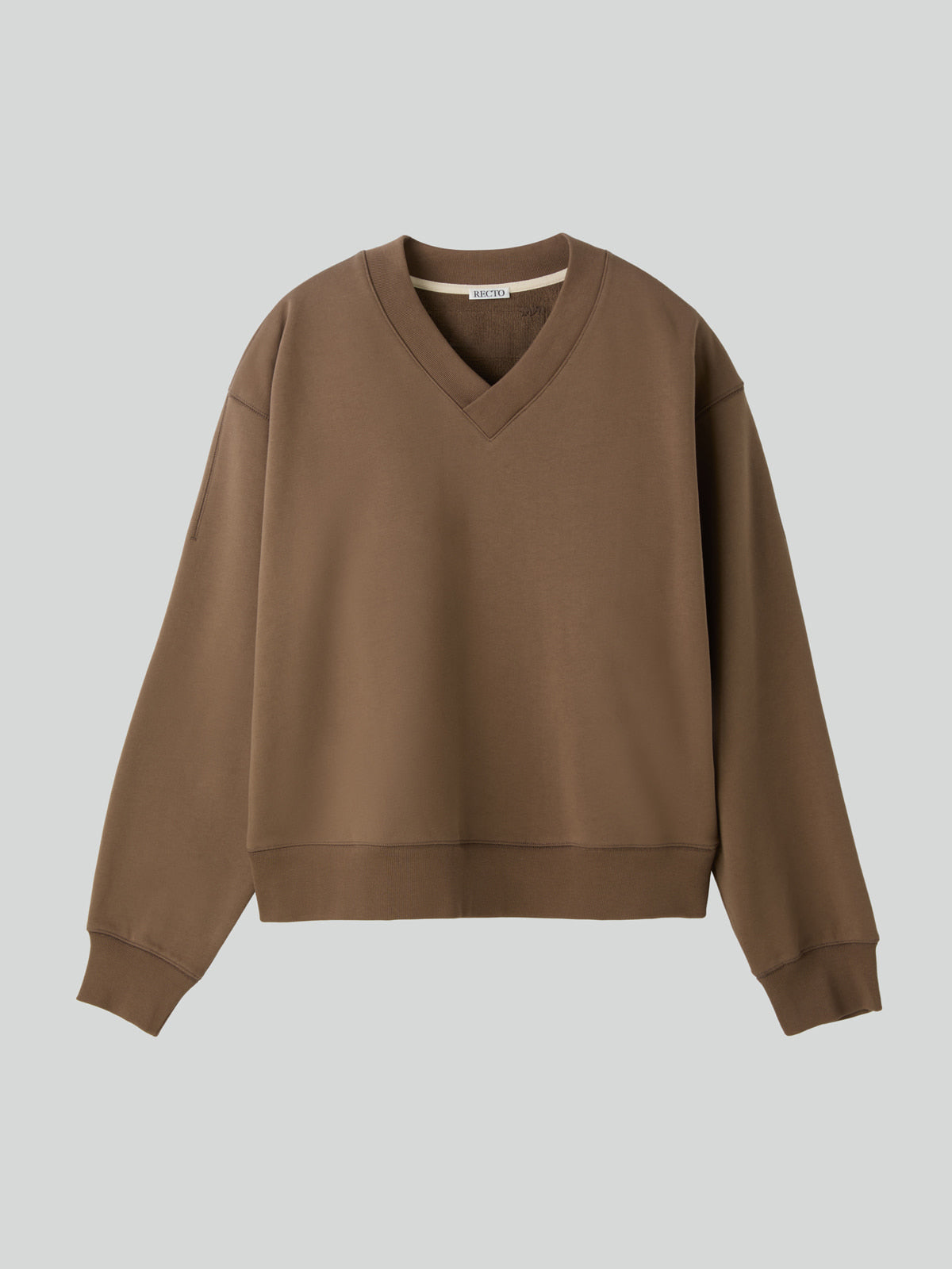 Recto - Back Logo V-Neck Sweatshirt (Sepia) product image 7 | TRAB K-Fashion Australia