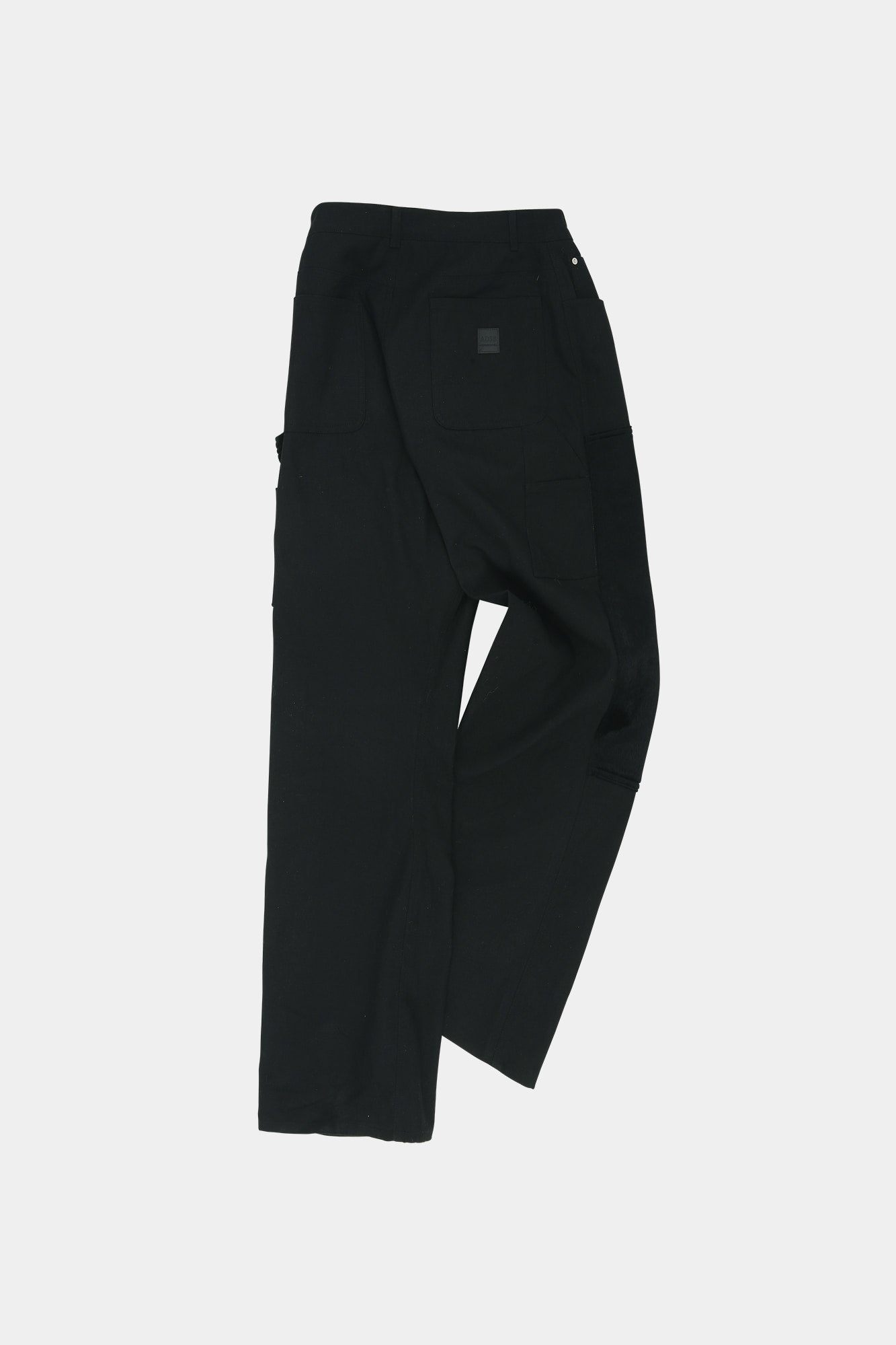 Andersson Bell - Faux Pony Hair Leather Carpenter Wide-Leg Jeans (Black) product image 14 | TRAB K-Fashion Australia