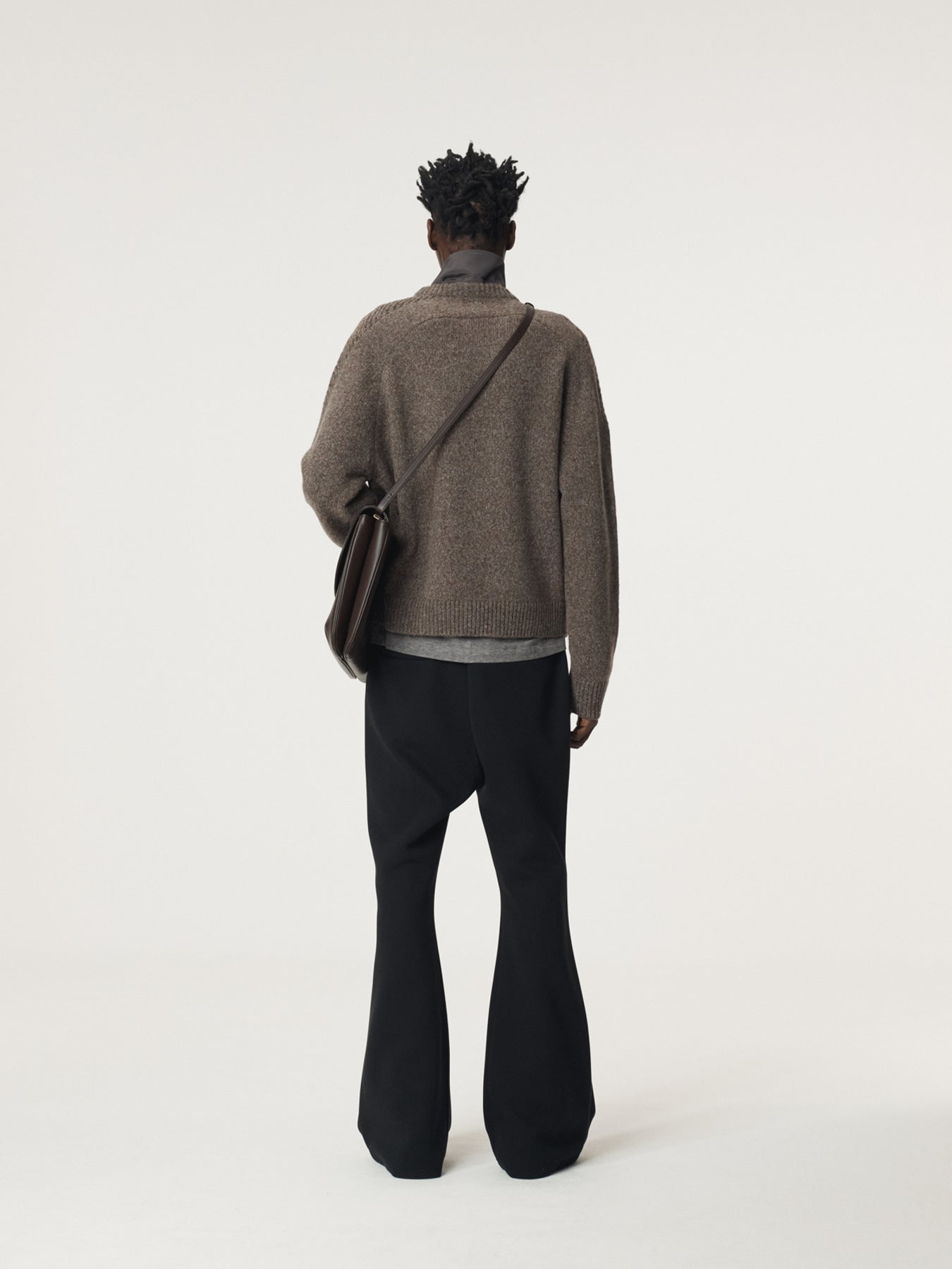 Recto - Shetland Wool Knit Top (Melange Brown) product image 4 | TRAB K-Fashion Australia