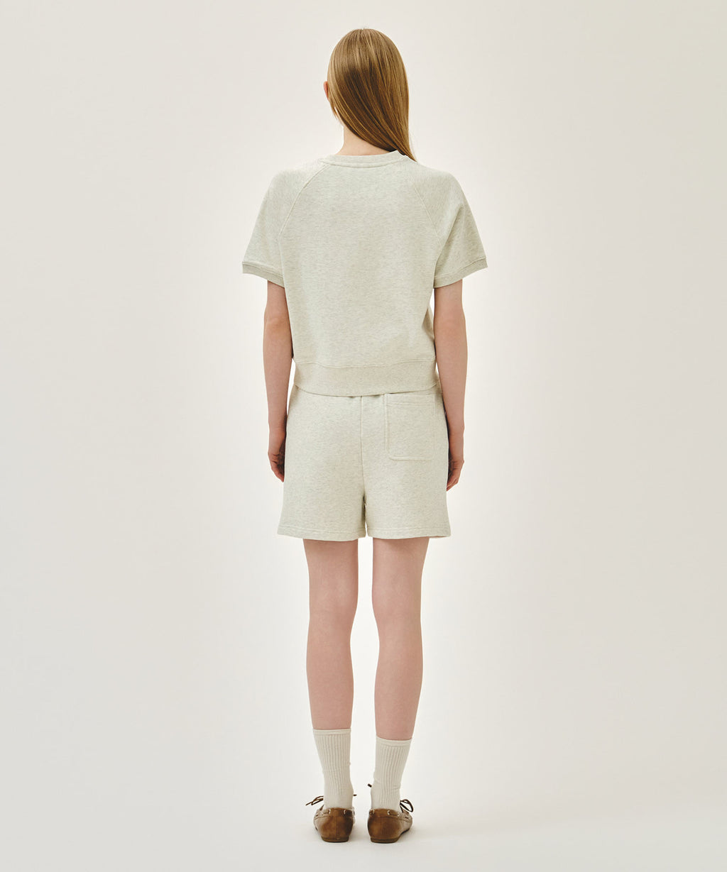 Marithe & Francois Girbaud - Vintage Classic Logo Sweat Shorts (Oatmeal) product image 5 | TRAB K-Fashion Australia