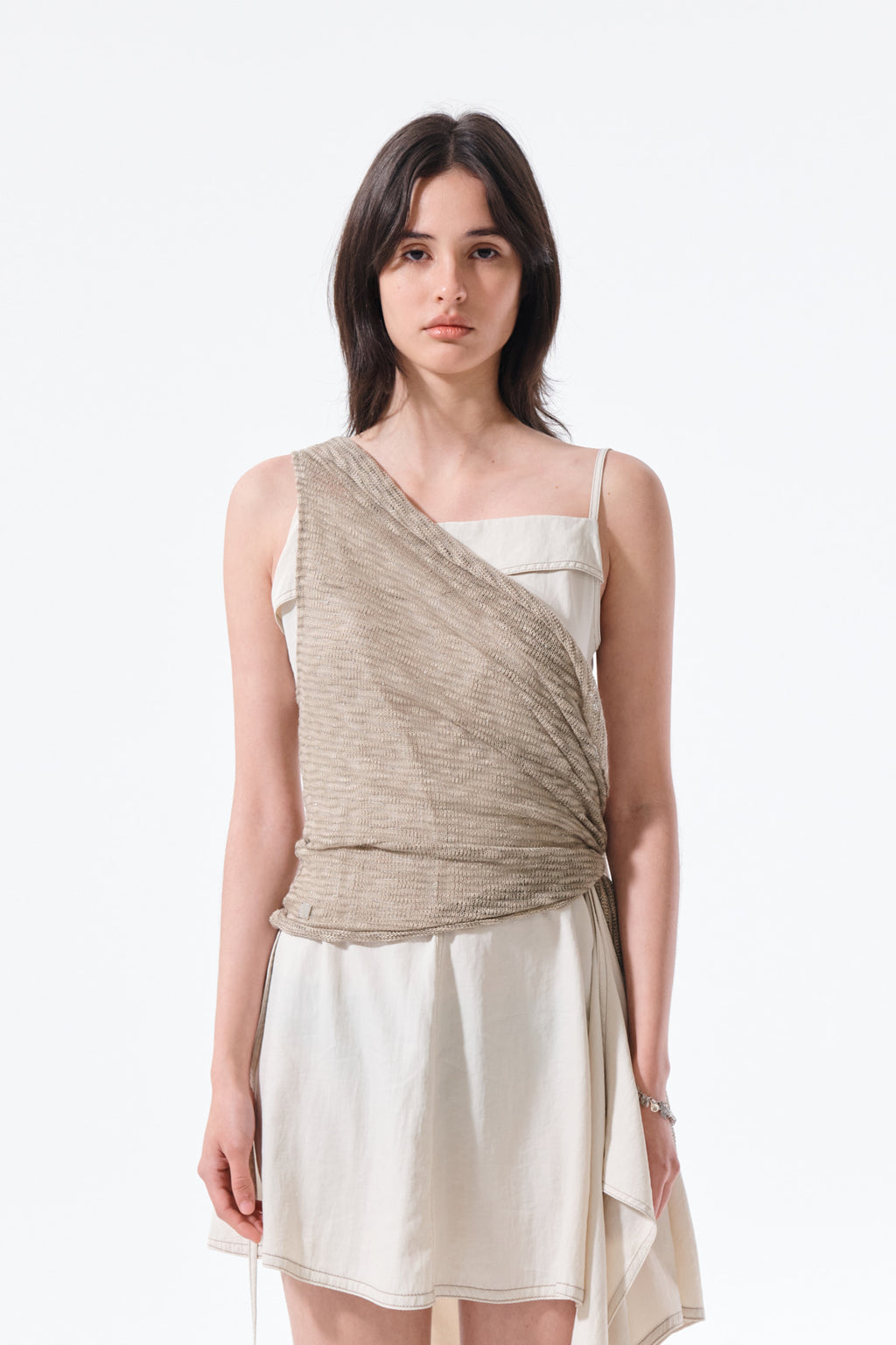 Matin Kim - Transformable Cover Up Scarf (Khaki) product image 12 | TRAB K-Fashion Australia