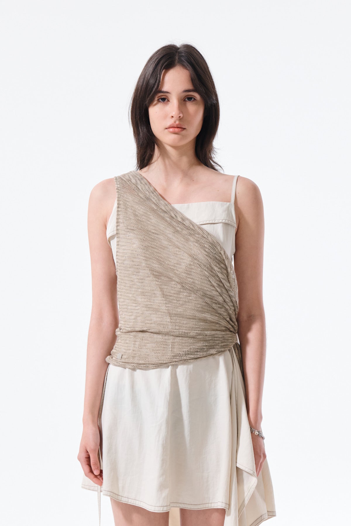 Matin Kim - Transformable Cover Up Scarf (Khaki) product image 12 | TRAB K-Fashion Australia