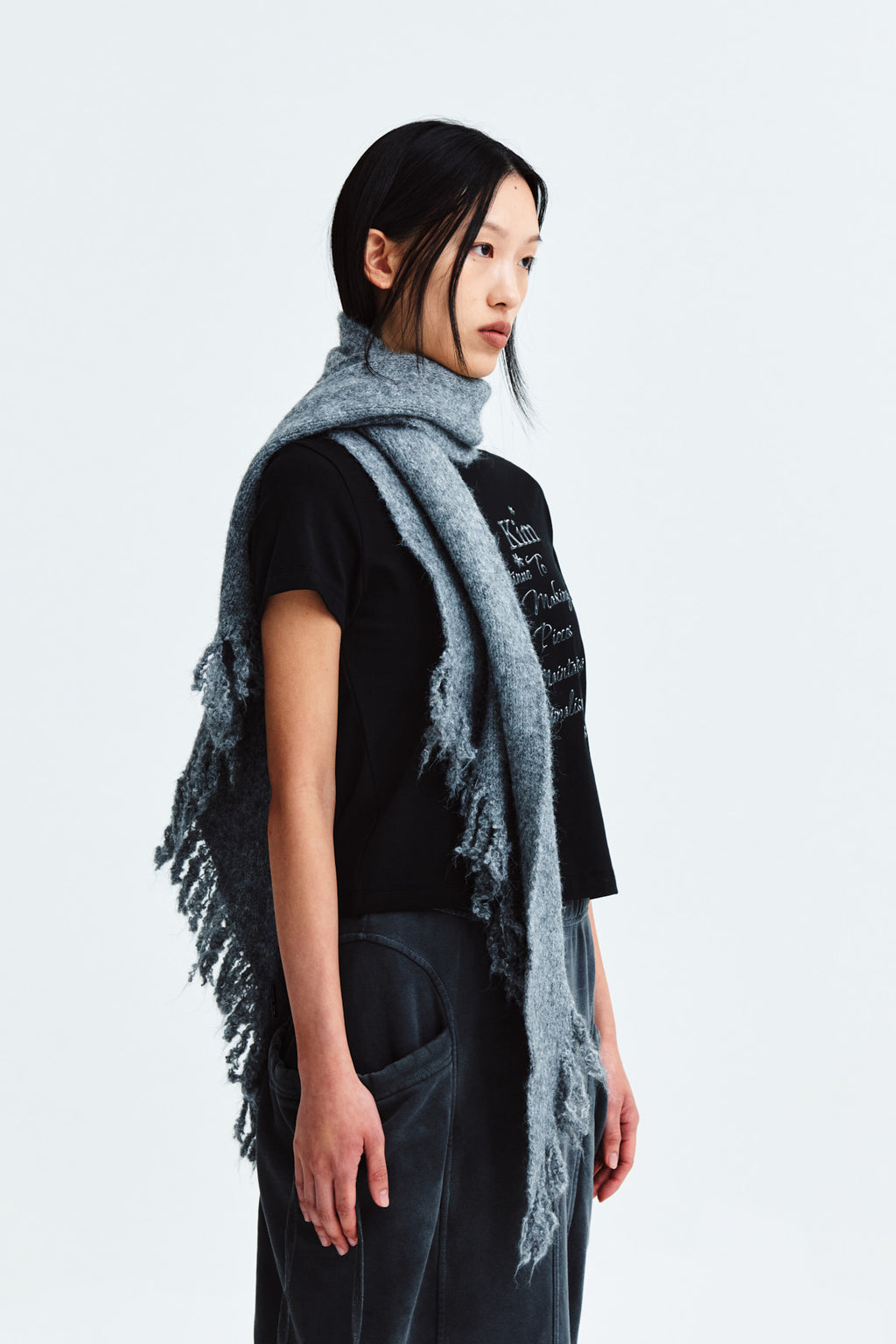 Matin Kim - Glow Printing Crop Top (Black) product image 10 | TRAB K-Fashion Australia