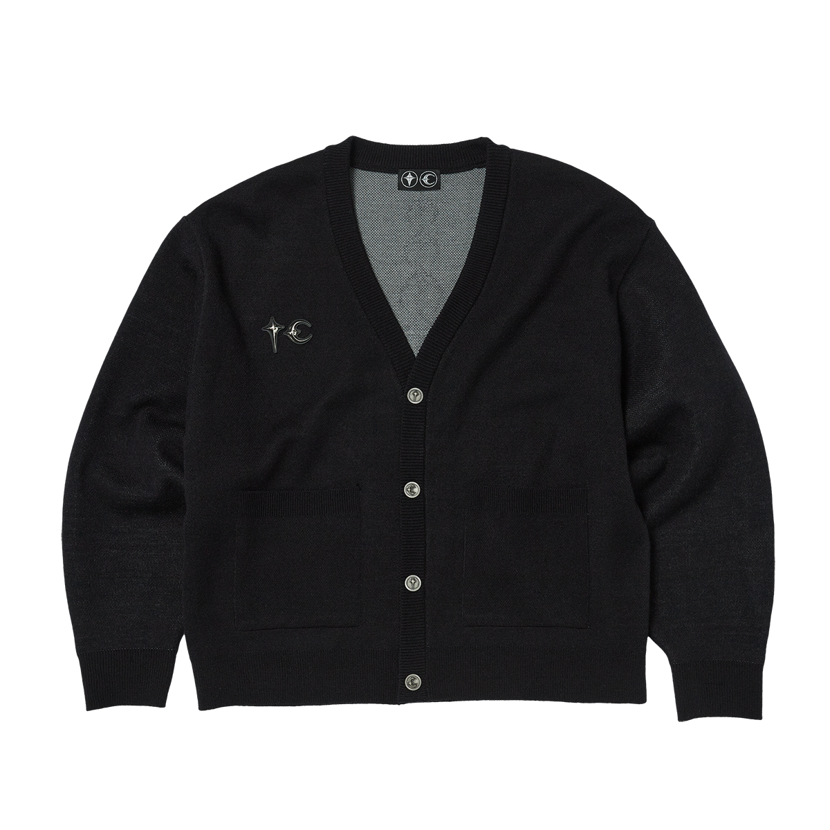 Thug Club - TC Bone Knit Cardigan (Black) product image 1 | TRAB K-Fashion Australia