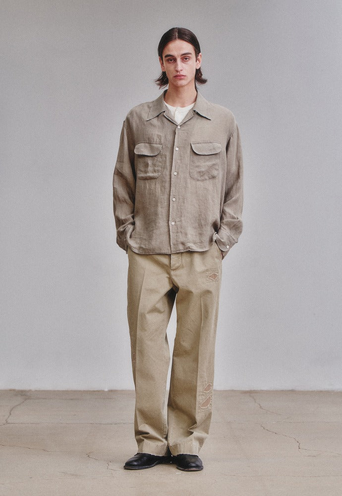 Art if acts - Linen Two Pocket Shirt (Cliff) product image 1 | TRAB K-Fashion Australia