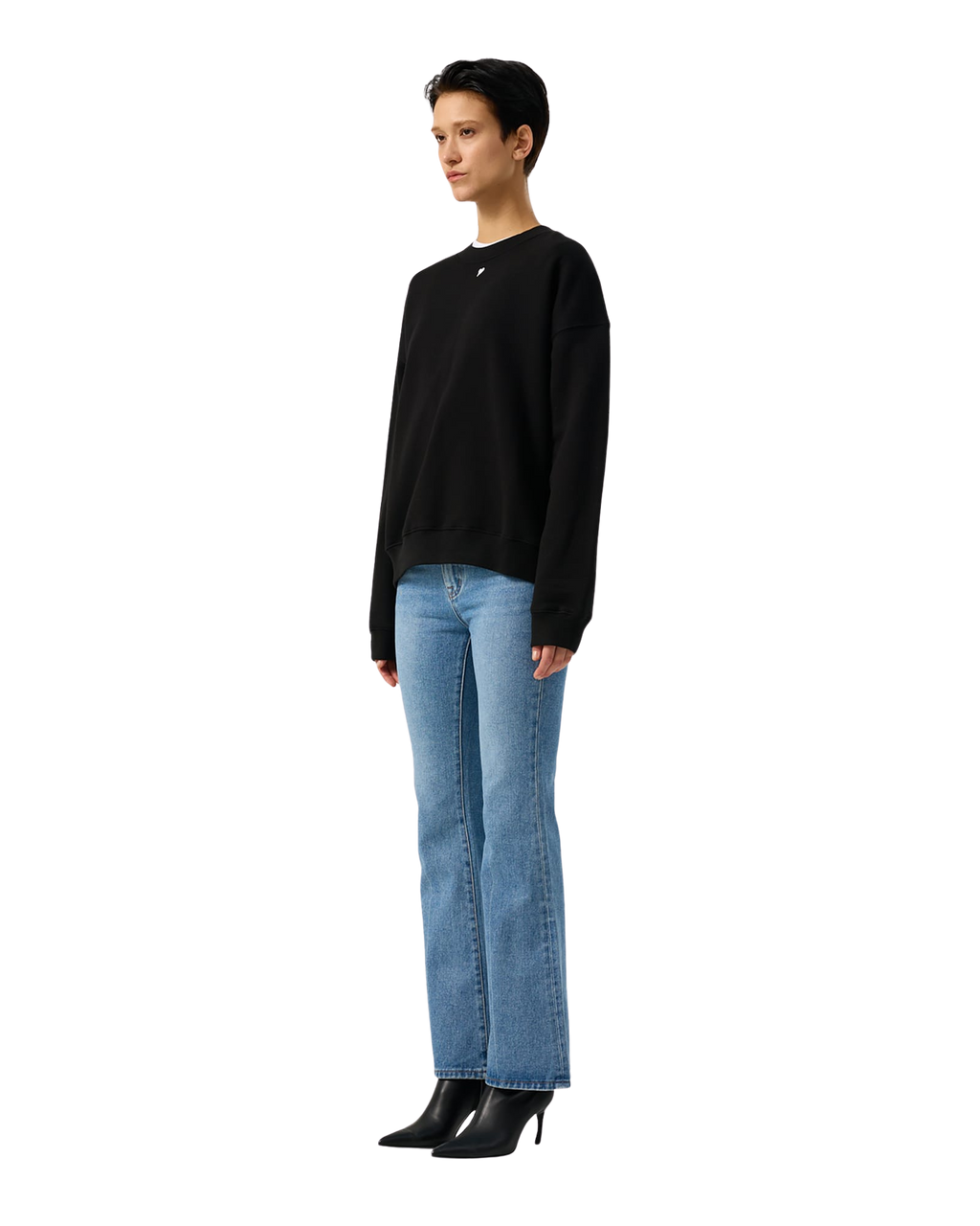 Kimhe Kim - Heart Embroidered Sweatshirt (Black) product image 18 | TRAB K-Fashion Australia