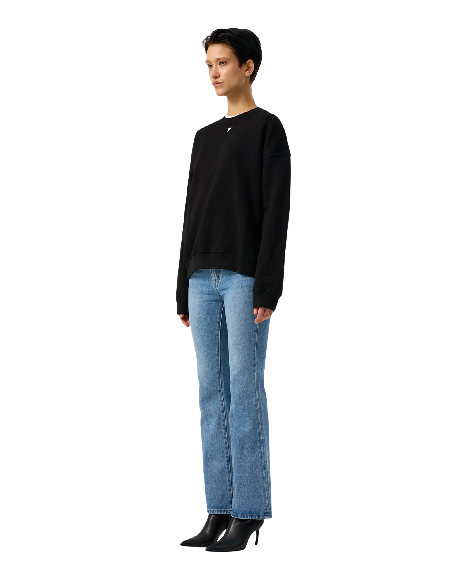 Kimhe Kim - Heart Embroidered Sweatshirt (Black) product image 18 | TRAB K-Fashion Australia
